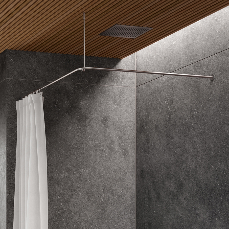 Mostra il prodotto Binari per tende da doccia a L montati a parete del produttore PHOS Design