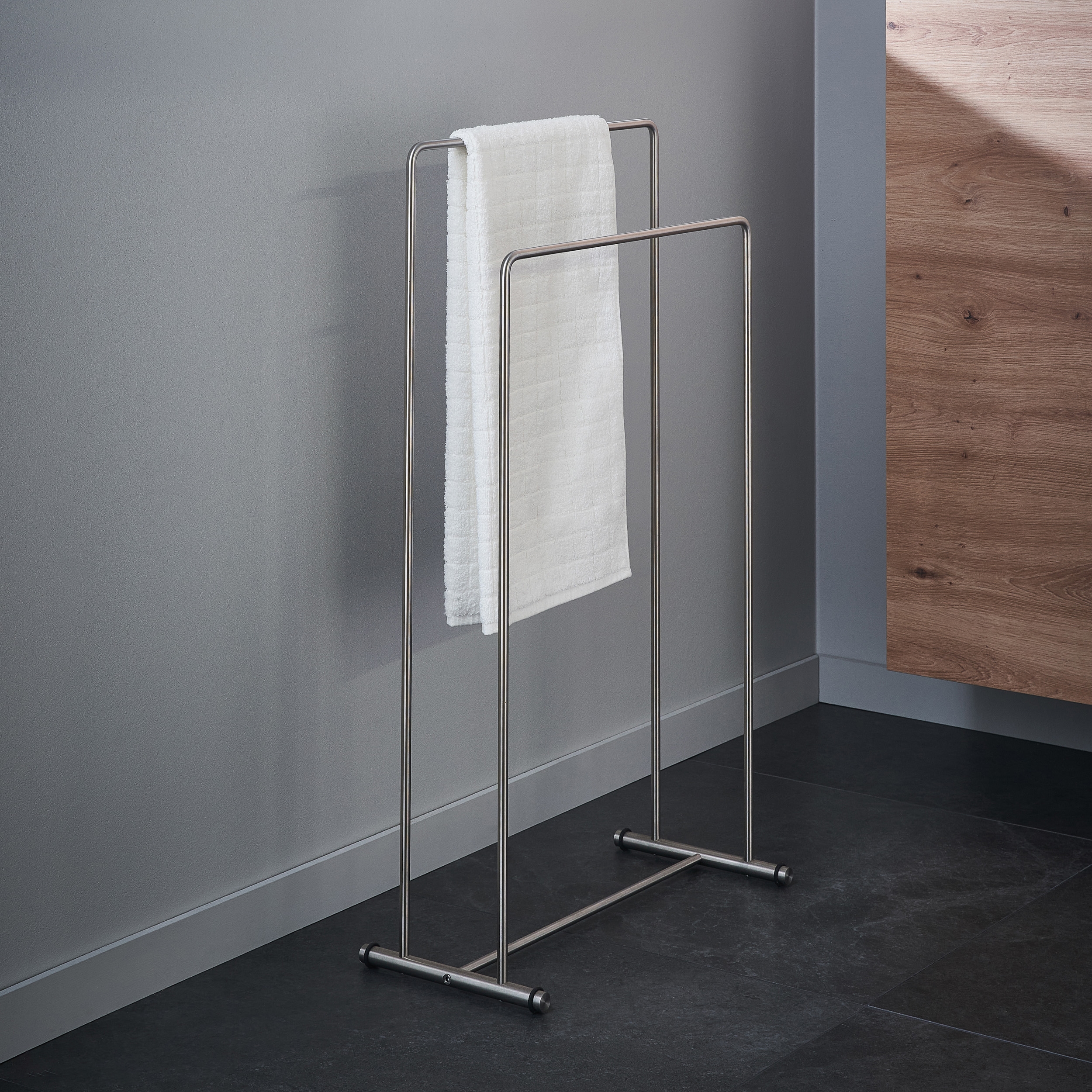 Mostrar el producto Small stainless steel towel rack: 52 cm for 2 towels del fabricante PHOS Design