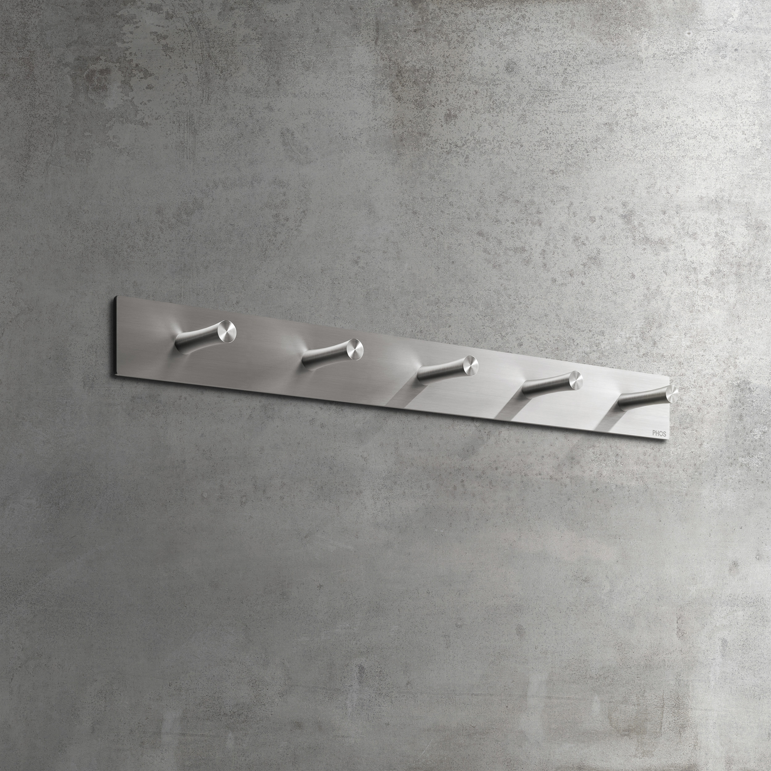 Display product Towel rail, purist, 5 flow hooks from manufacturer PHOS Design