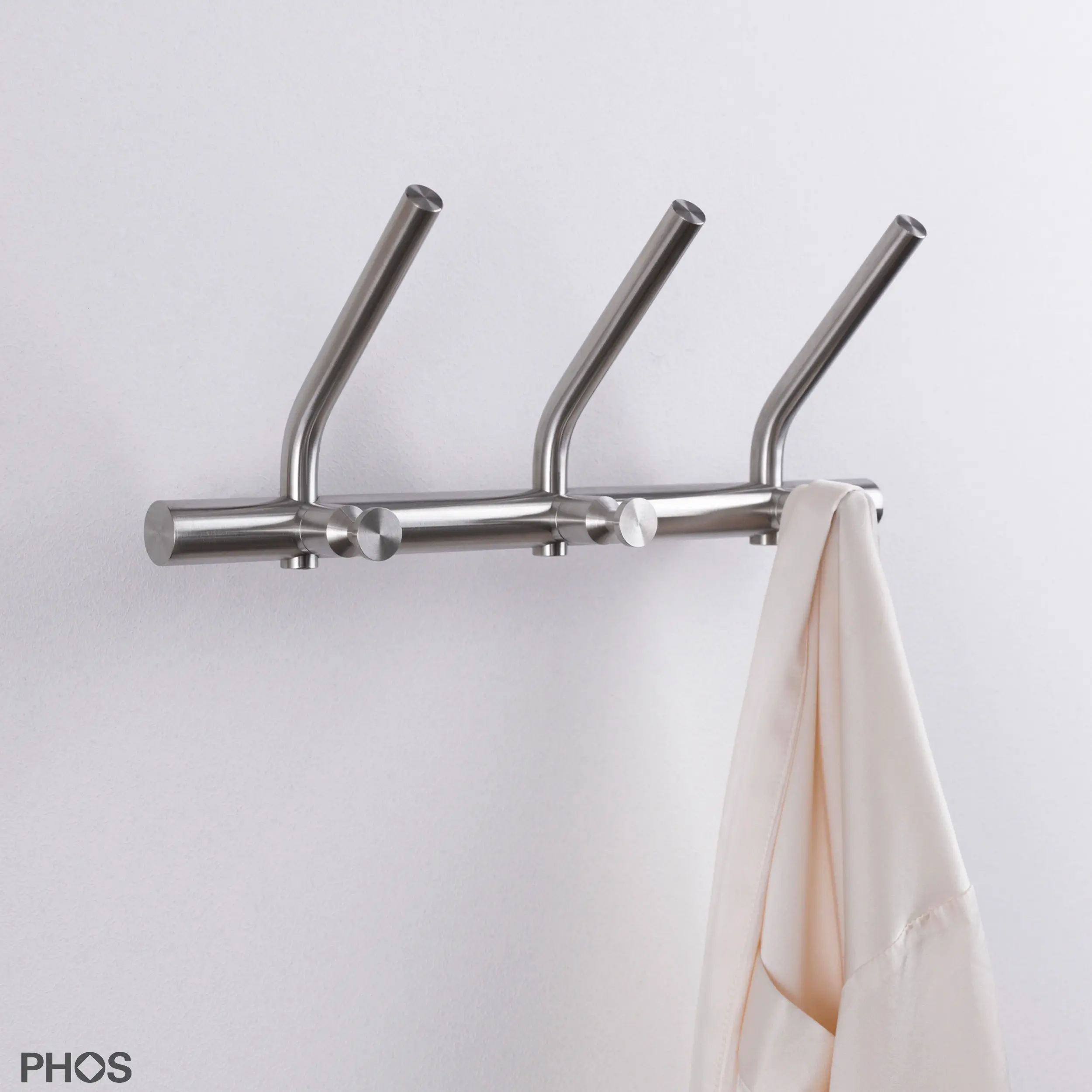 PHOS Design - Towel hook rail, purist, classic, 3 double hooks