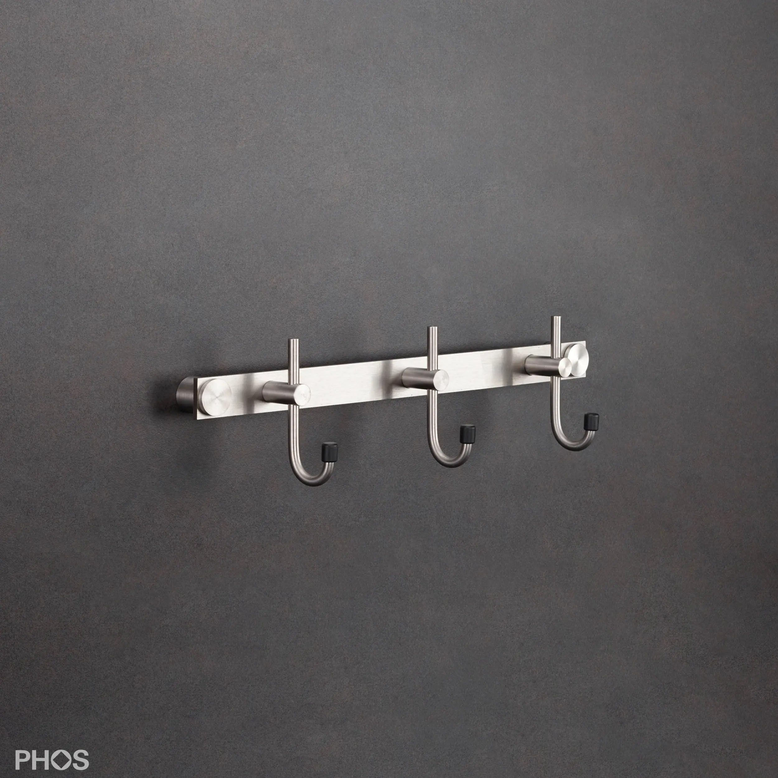 PHOS Design - Towel hook rail with 3 curved hooks