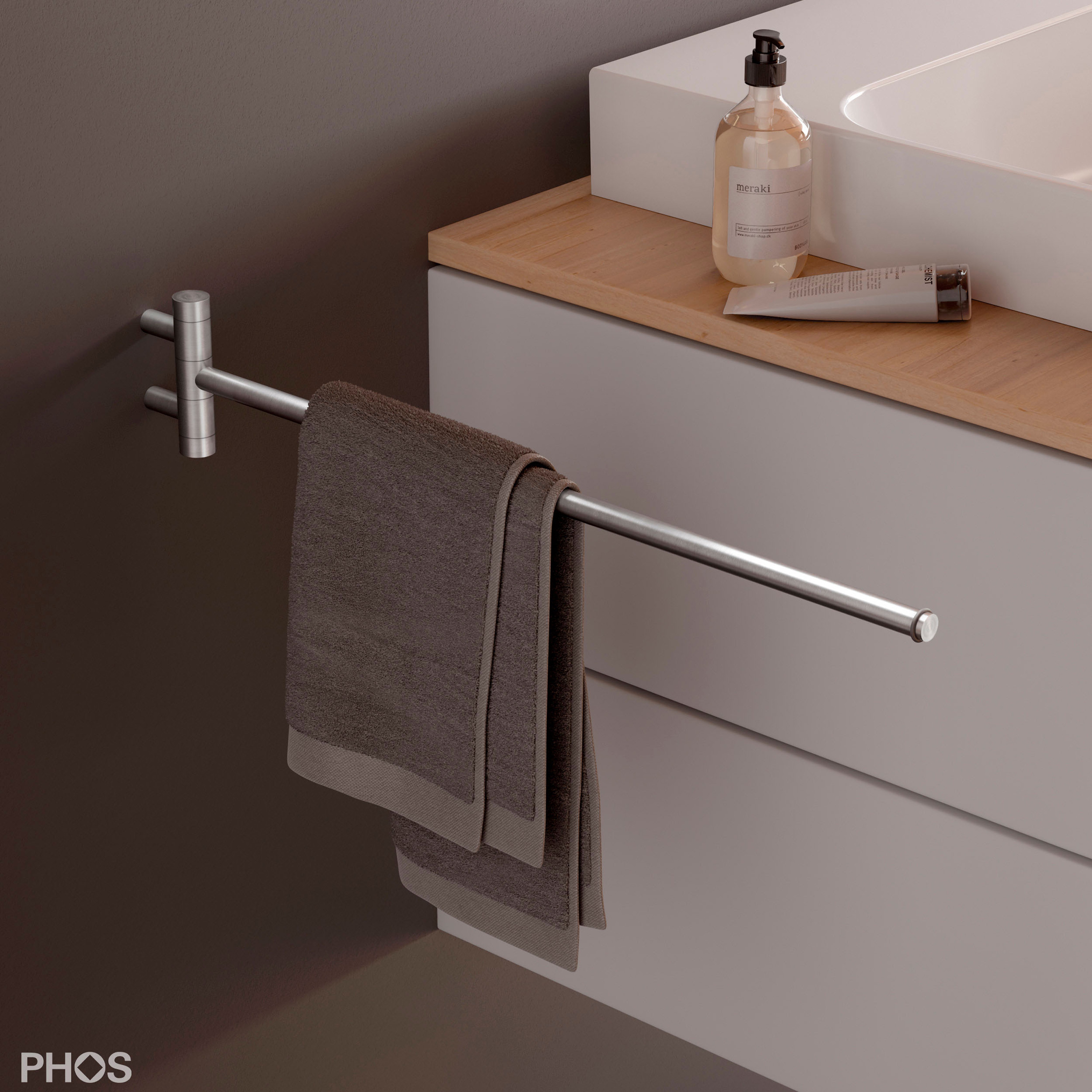 Afficher le produit porte-serviettes pivotant pour une serviette du fabricant PHOS Design