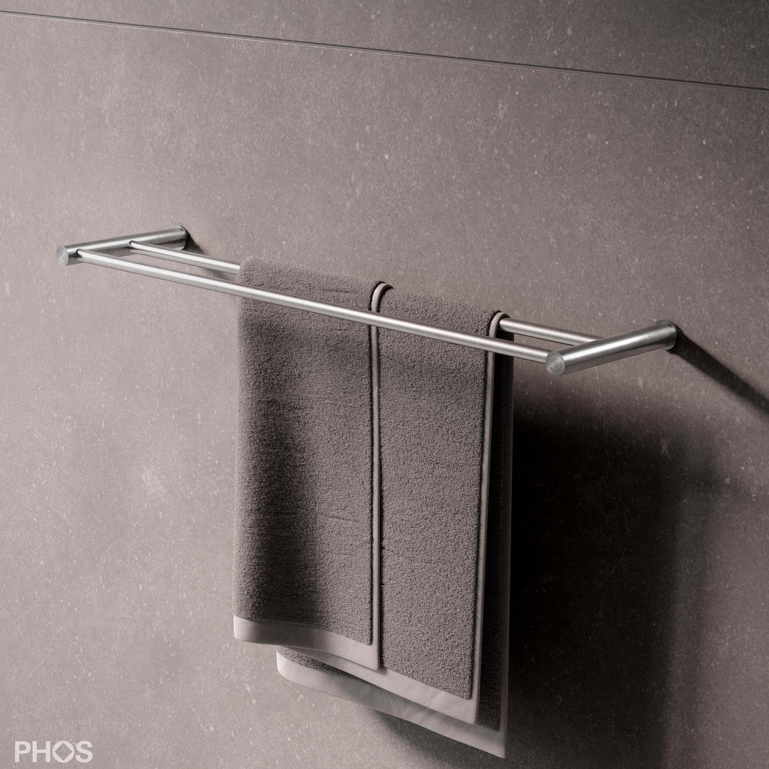 Produkt Doppelhandtuchstange Edelstahl-Design 60 cm des Herstellers PHOS Design anzeigen