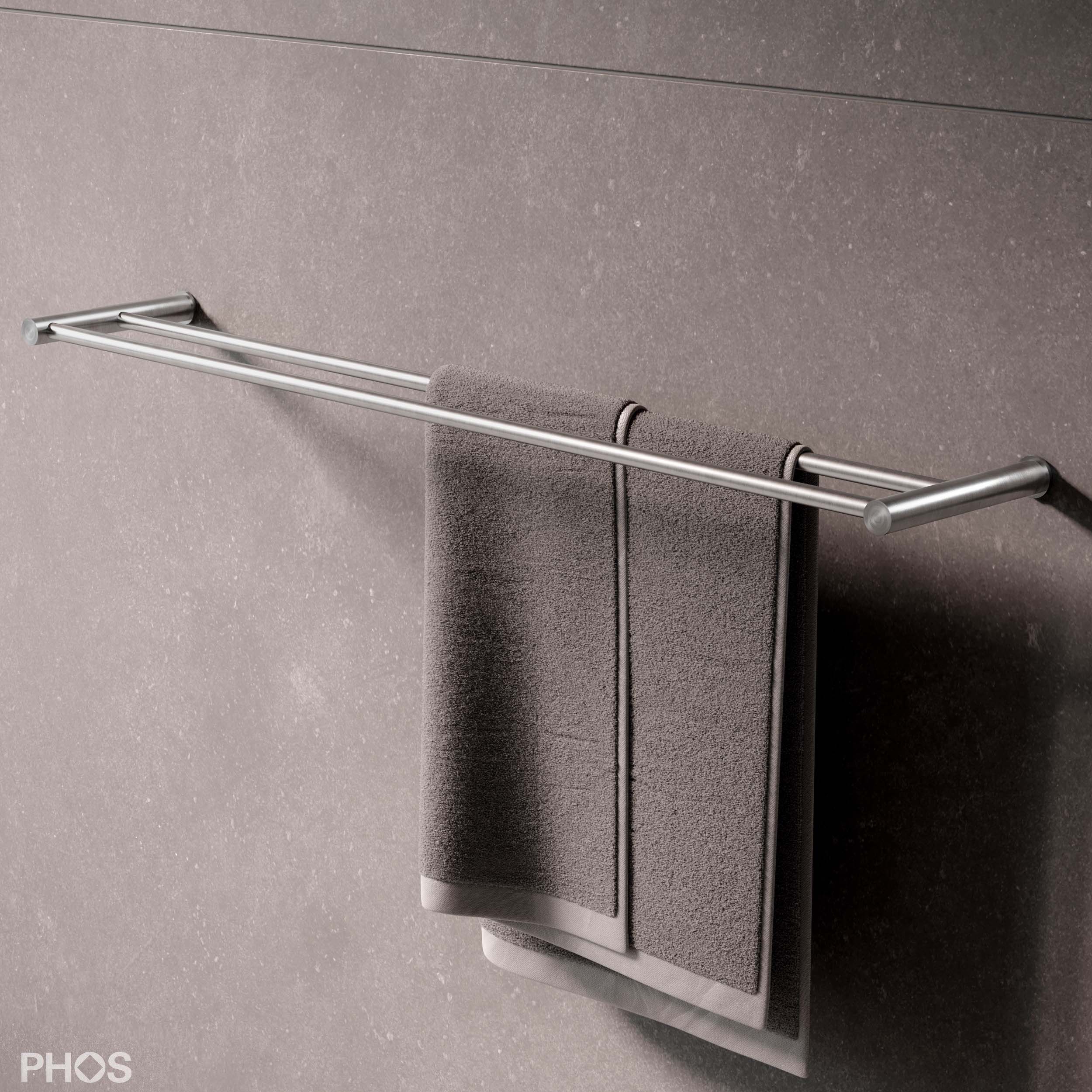Produkt Doppelhandtuchstange Edelstahl-Design 80 cm des Herstellers PHOS Design anzeigen