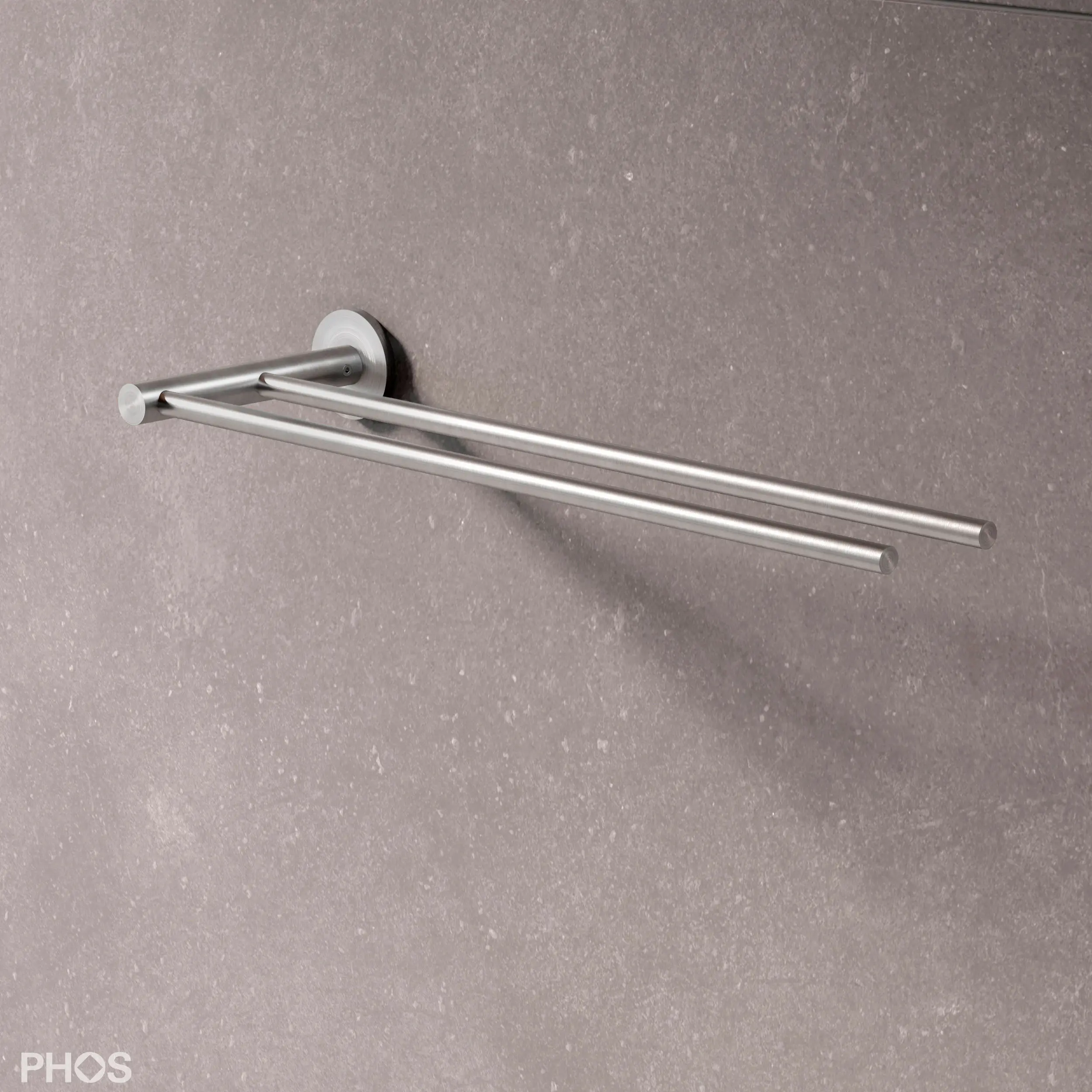 PHOS Design - Double towel rail, open on one side