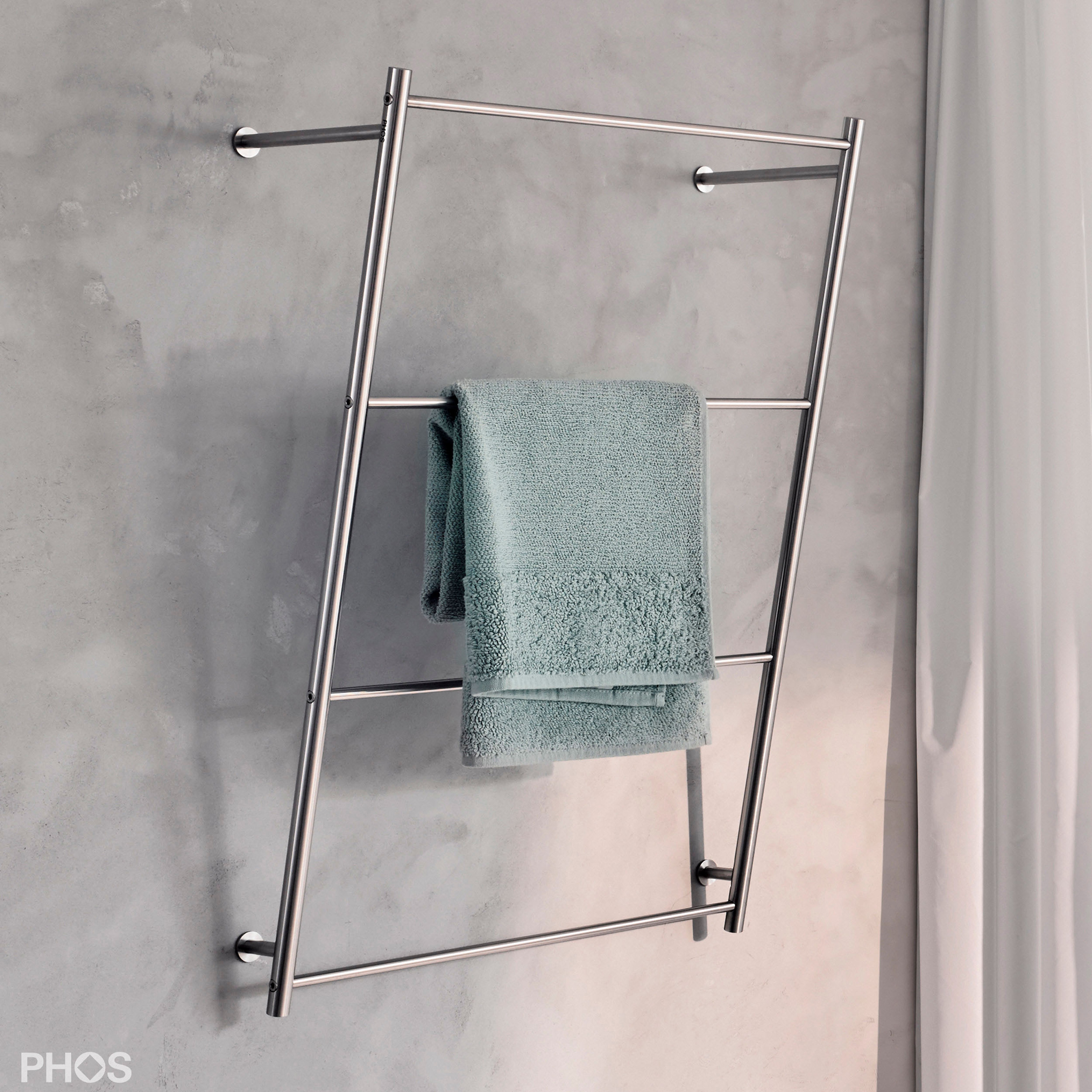 Afficher le produit Echelle porte-serviettes pour montage mural, largeur 60 cm du fabricant PHOS Design