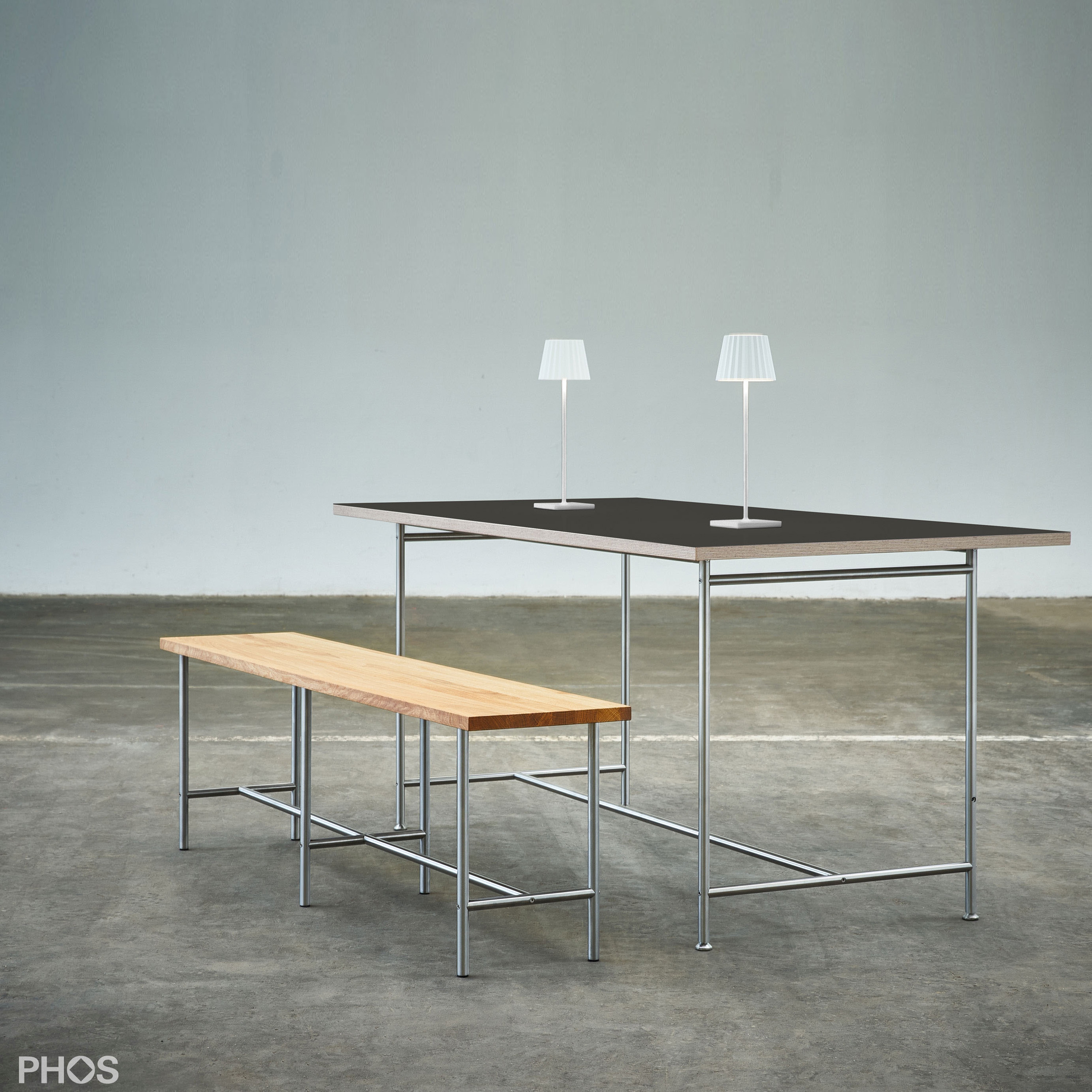 Mostra il prodotto Tavolo Karlsruhe - tavolo da pranzo - nero - 160x80 cm del produttore PHOS Design