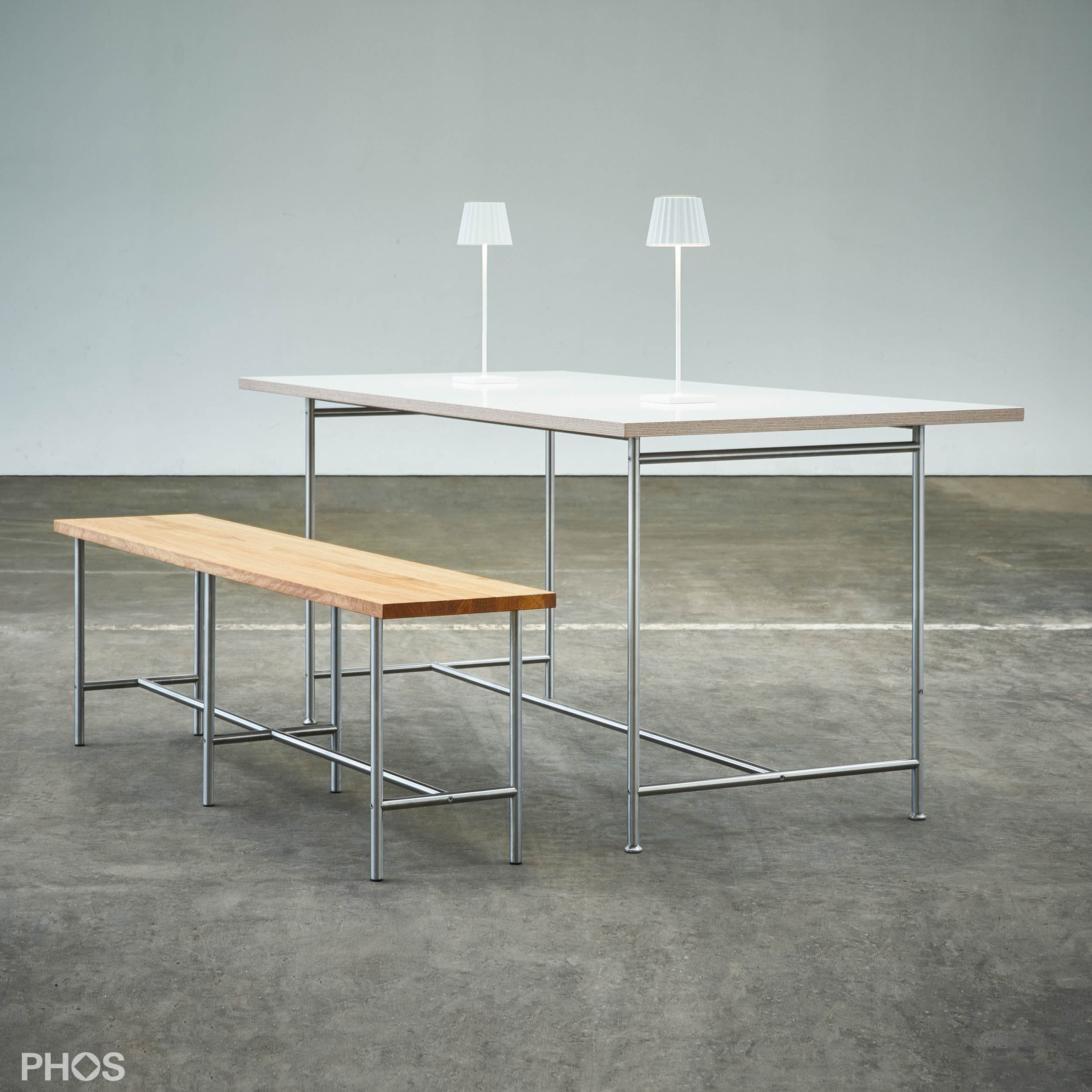 Mostrar el producto Mesa Karlsruhe - mesa de comedor - blanco - 160x80 cm del fabricante PHOS Design