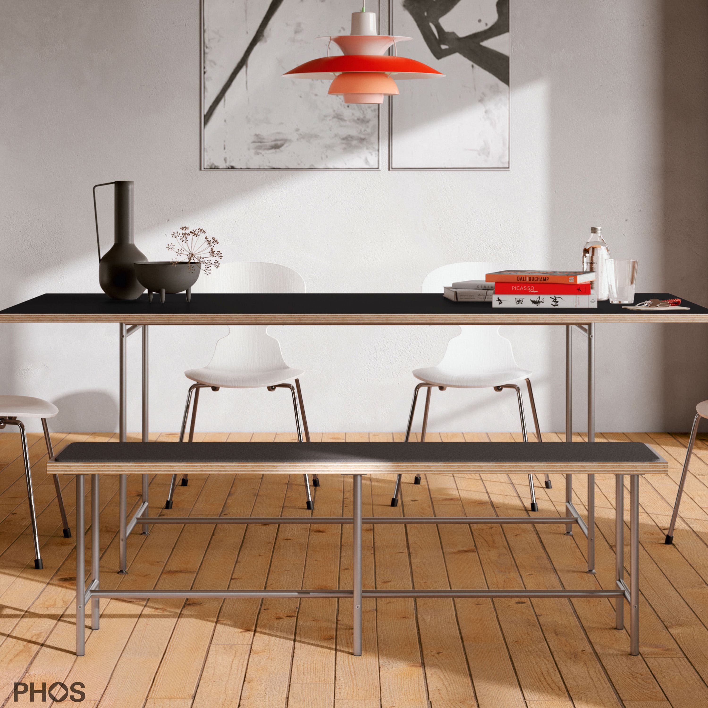 Produkt Karlsruher Tisch - Esstisch - schwarz - 200x90 cm des Herstellers PHOS Design anzeigen