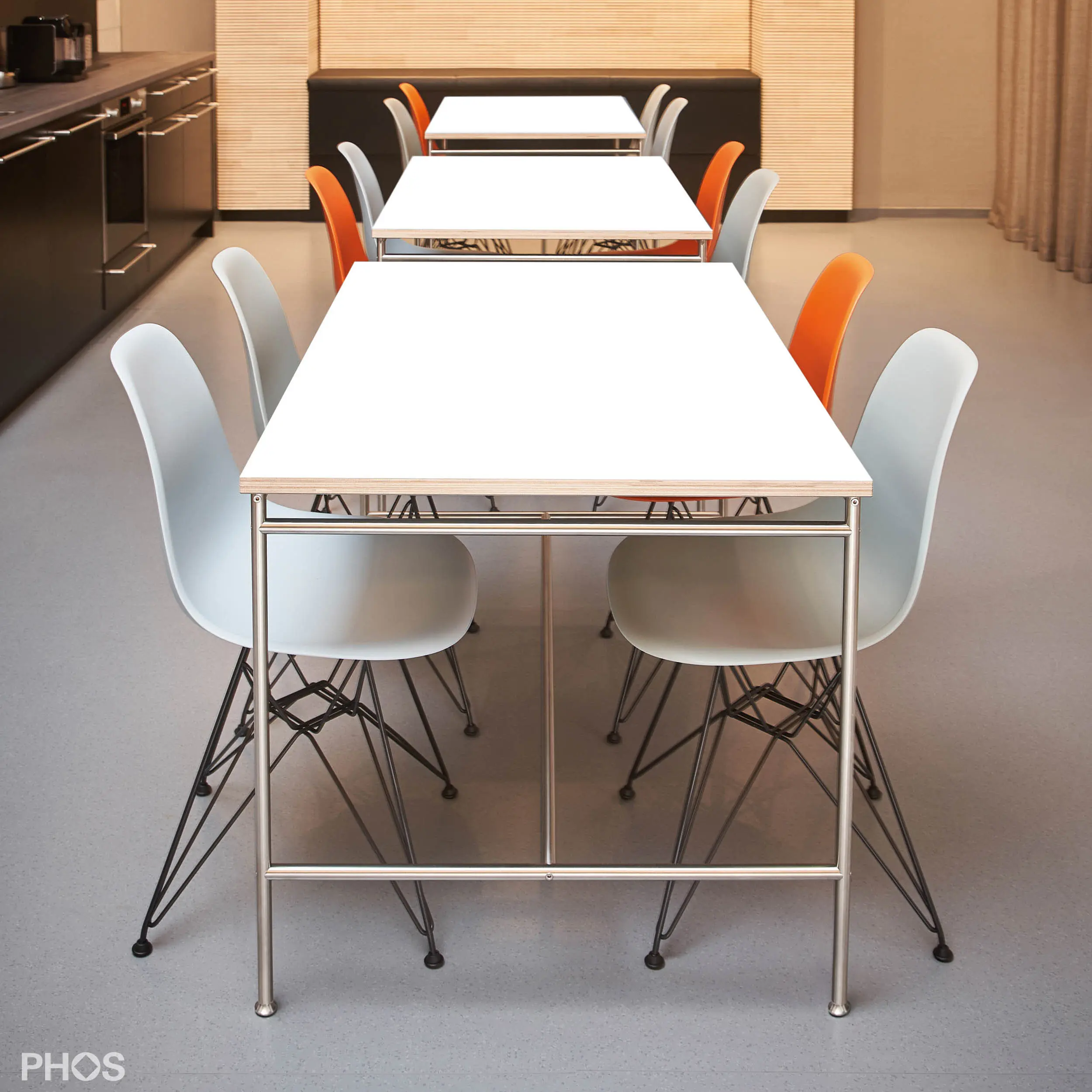 PHOS Design - Karlsruhe table - universal table 120x80x75 with white table top