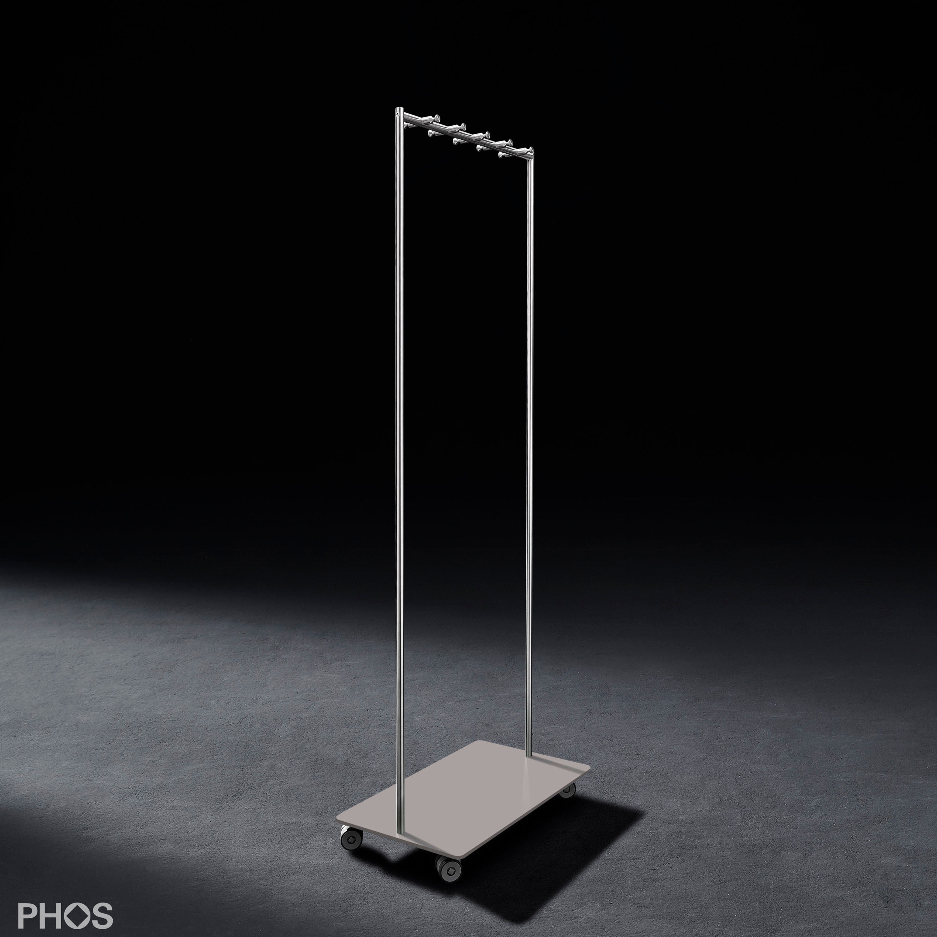 Produkt Kleiner Garderobenwagen - Kleiderstange mit Haken - 60 cm breit des Herstellers PHOS Design anzeigen