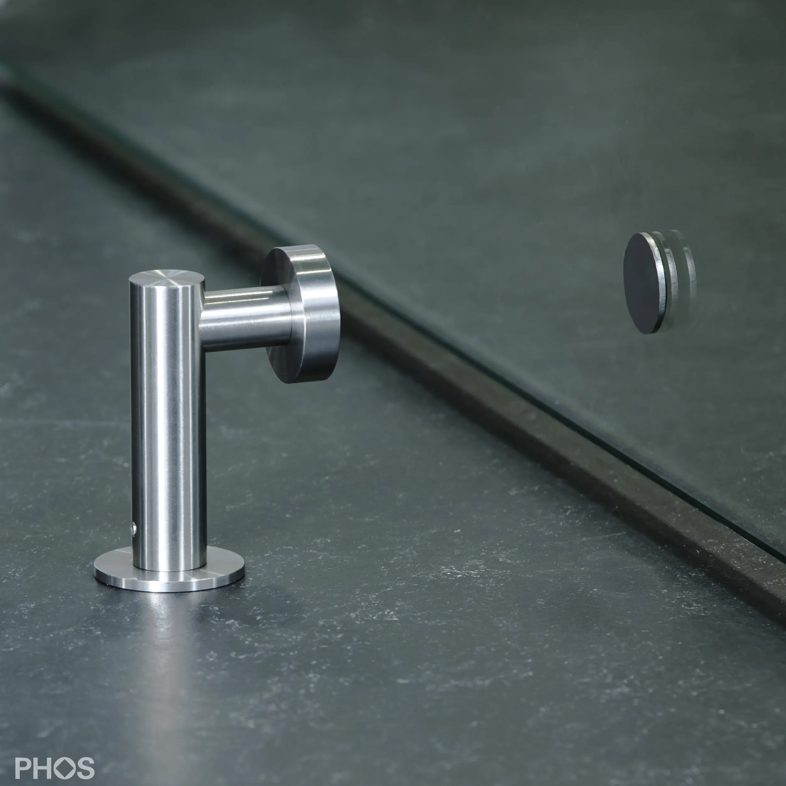 PHOS Design - L-shaped door holder with magnetic stop buffer