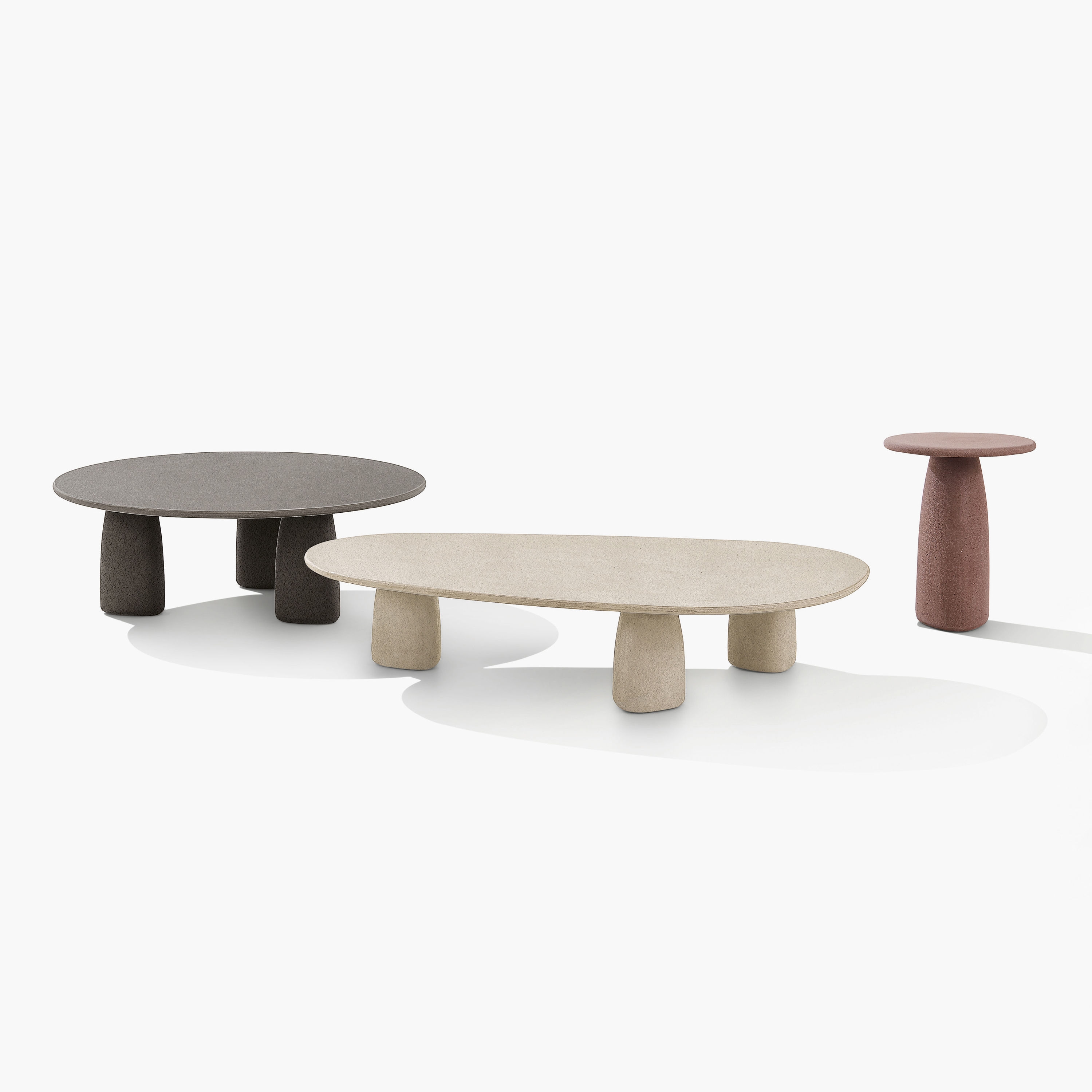 Display product Strata coffee tables from manufacturer Poliform