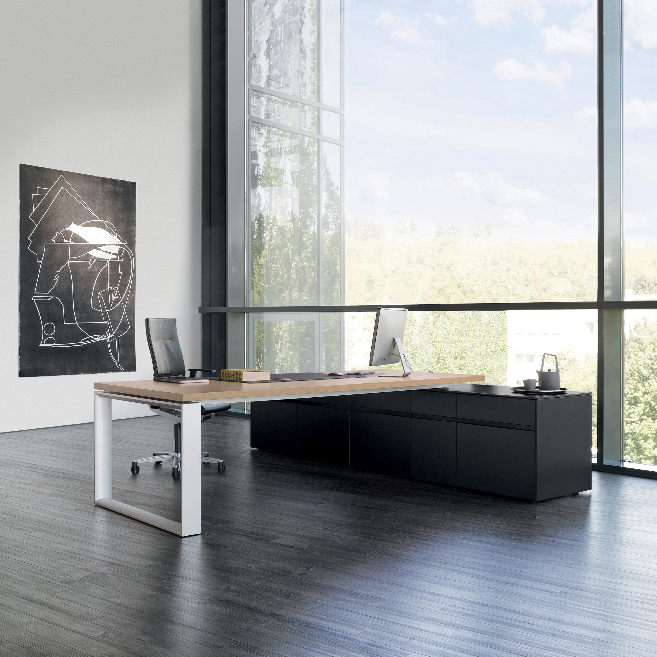 Display product Sono desk with toolboard from manufacturer RENZ