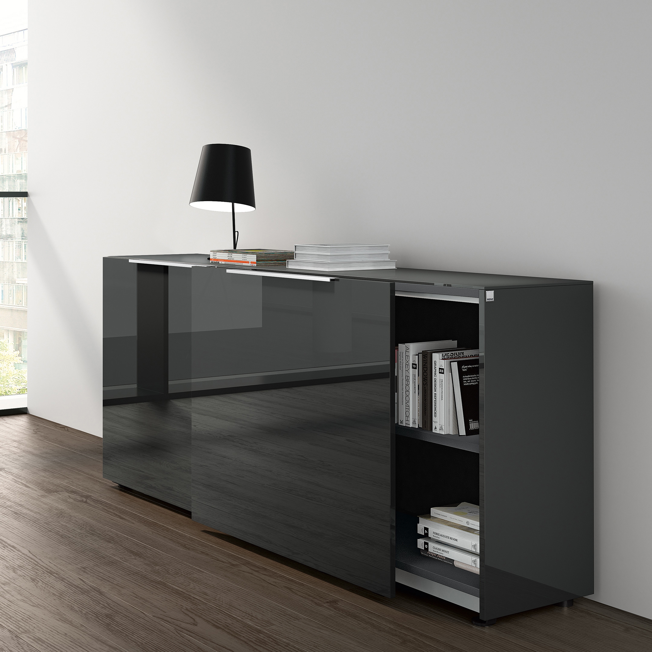 Site sideboard with sliding doors