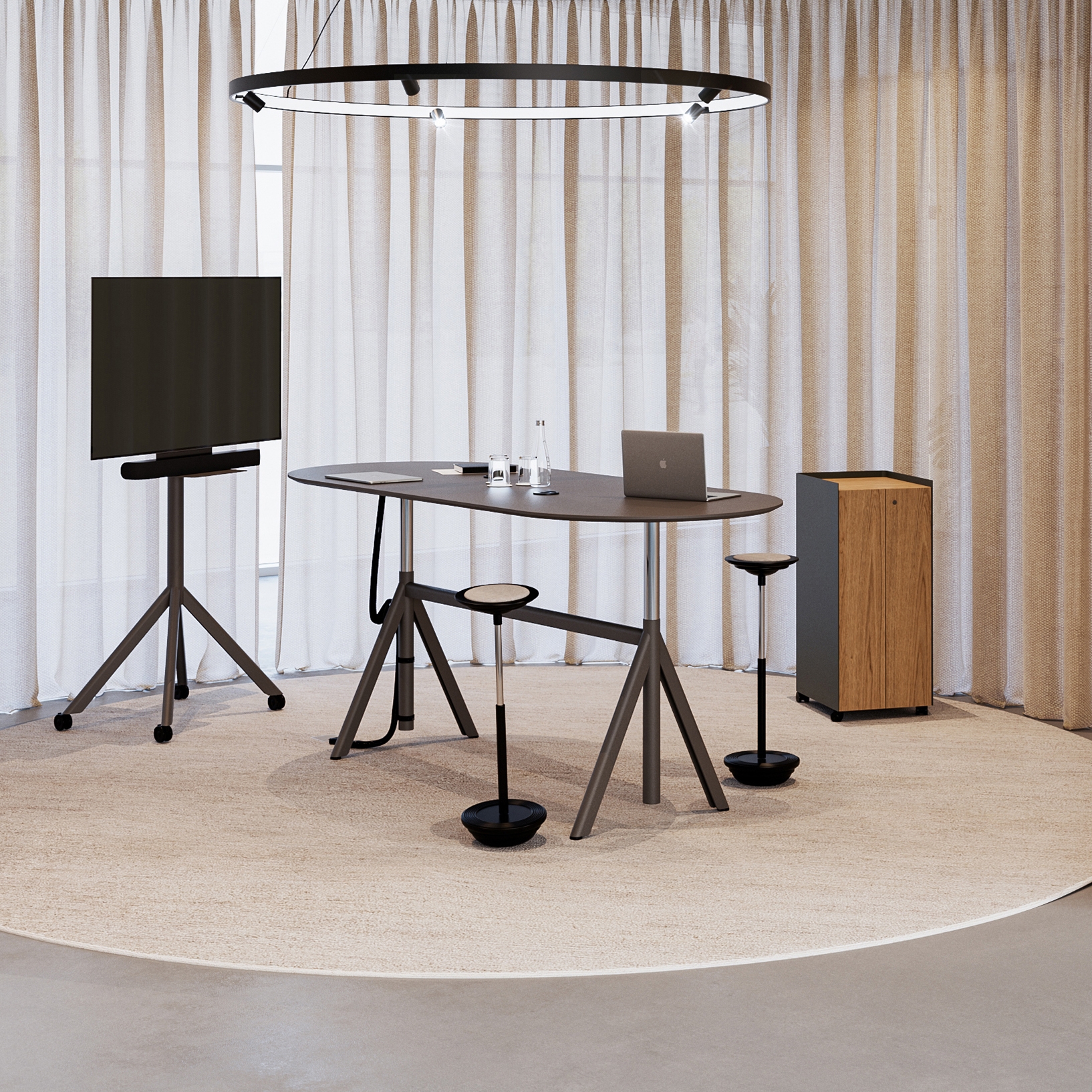 Display product Slide height-adjustable meeting table from manufacturer RENZ