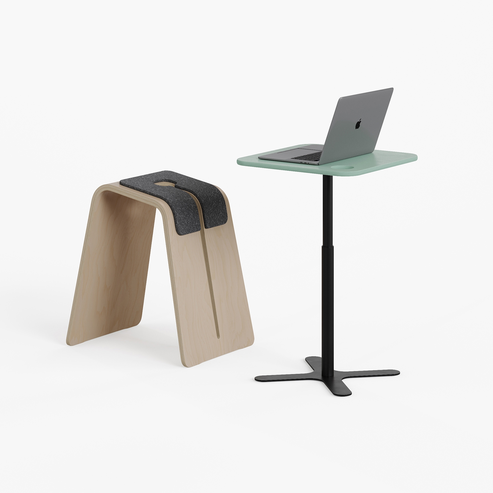 Produkt Showtime Side Table / Woody stool des Herstellers RENZ anzeigen