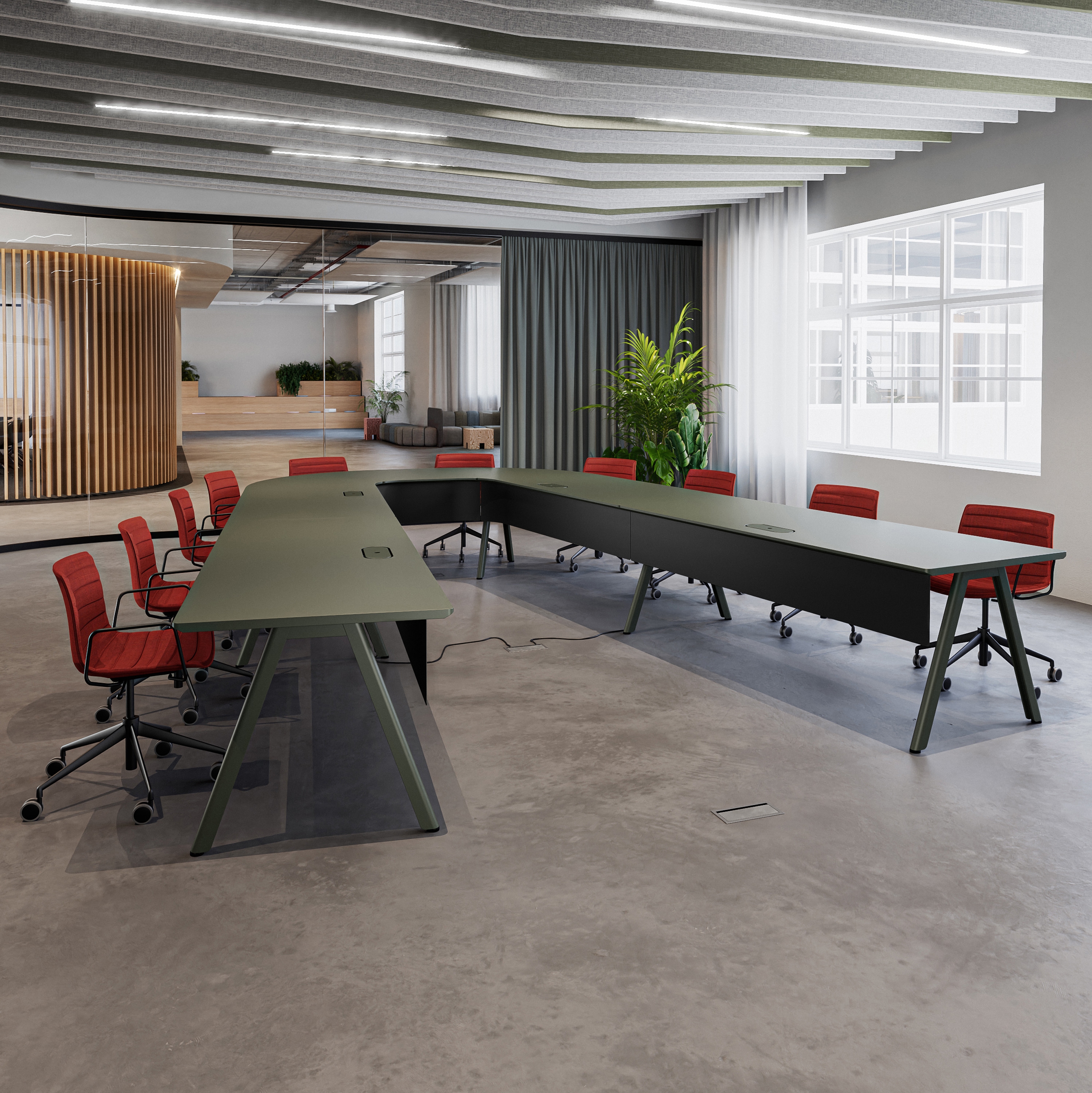 Display product Slide Connect flexible conference table system from manufacturer RENZ