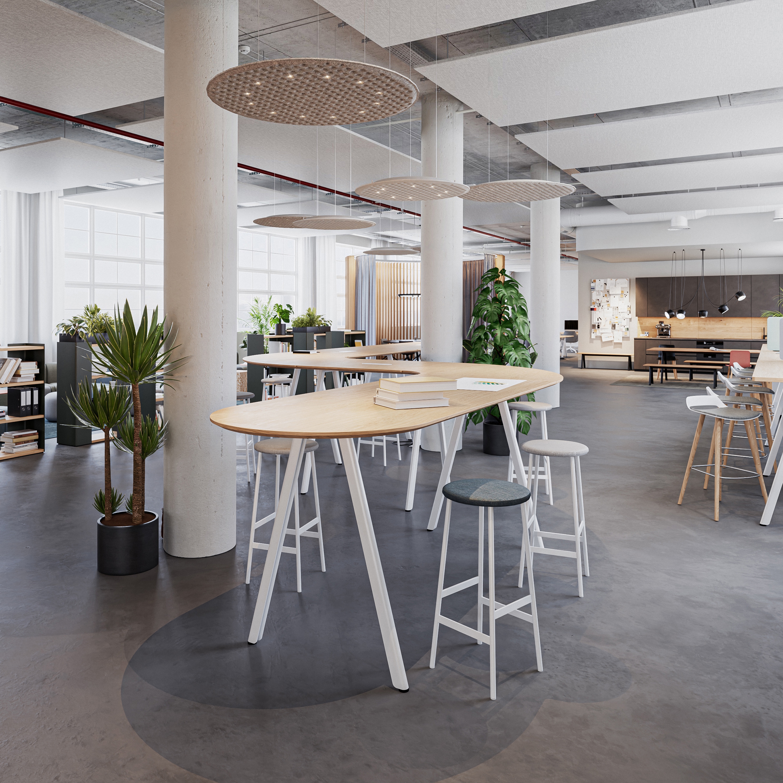 Display product Slide Connect flexible high tables from manufacturer RENZ