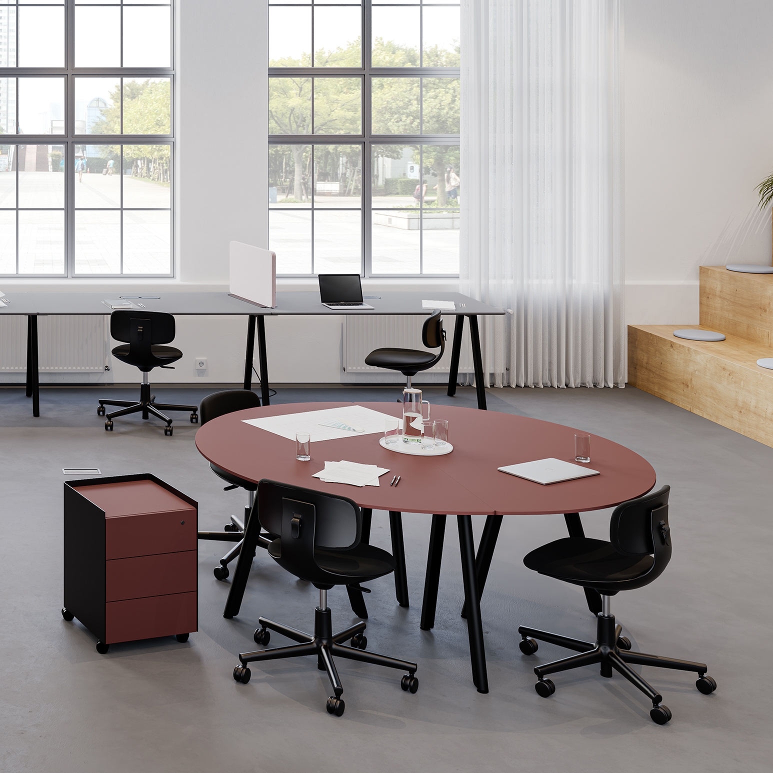 Display product Slide Connect flexible table system from manufacturer RENZ