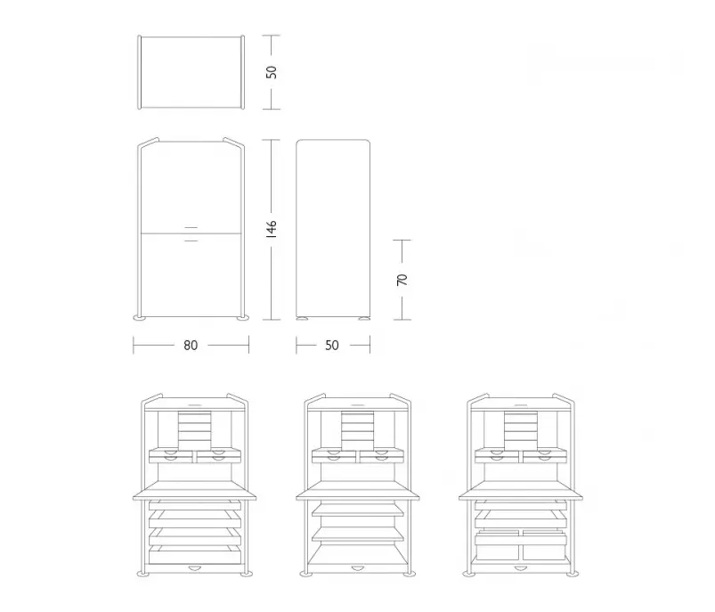 Röthlisberger Kollektion - Rolladen-Schreibkommode