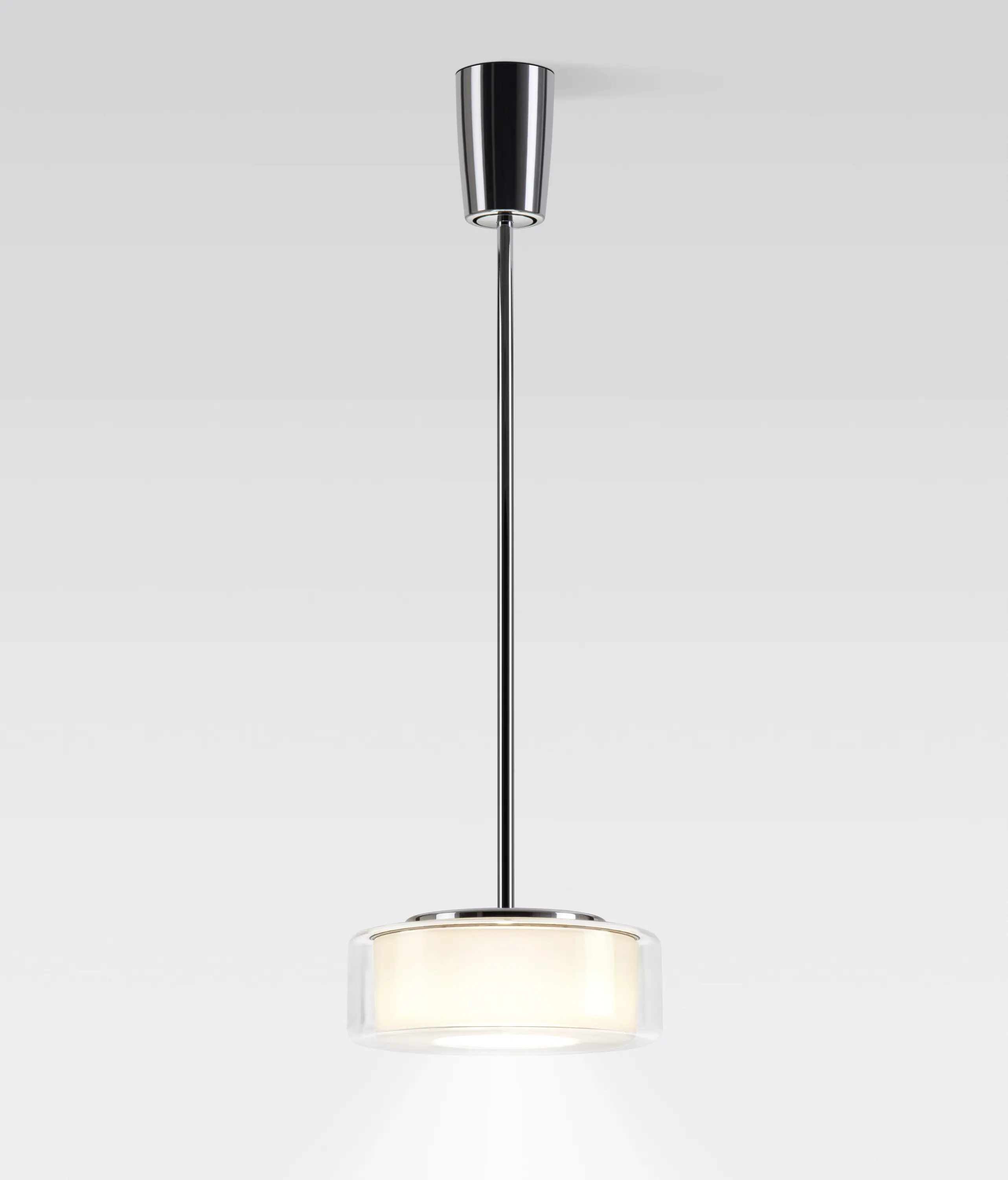 serien.lighting - CURLING Suspension Tube | shade clear, reflector cylindrical opal