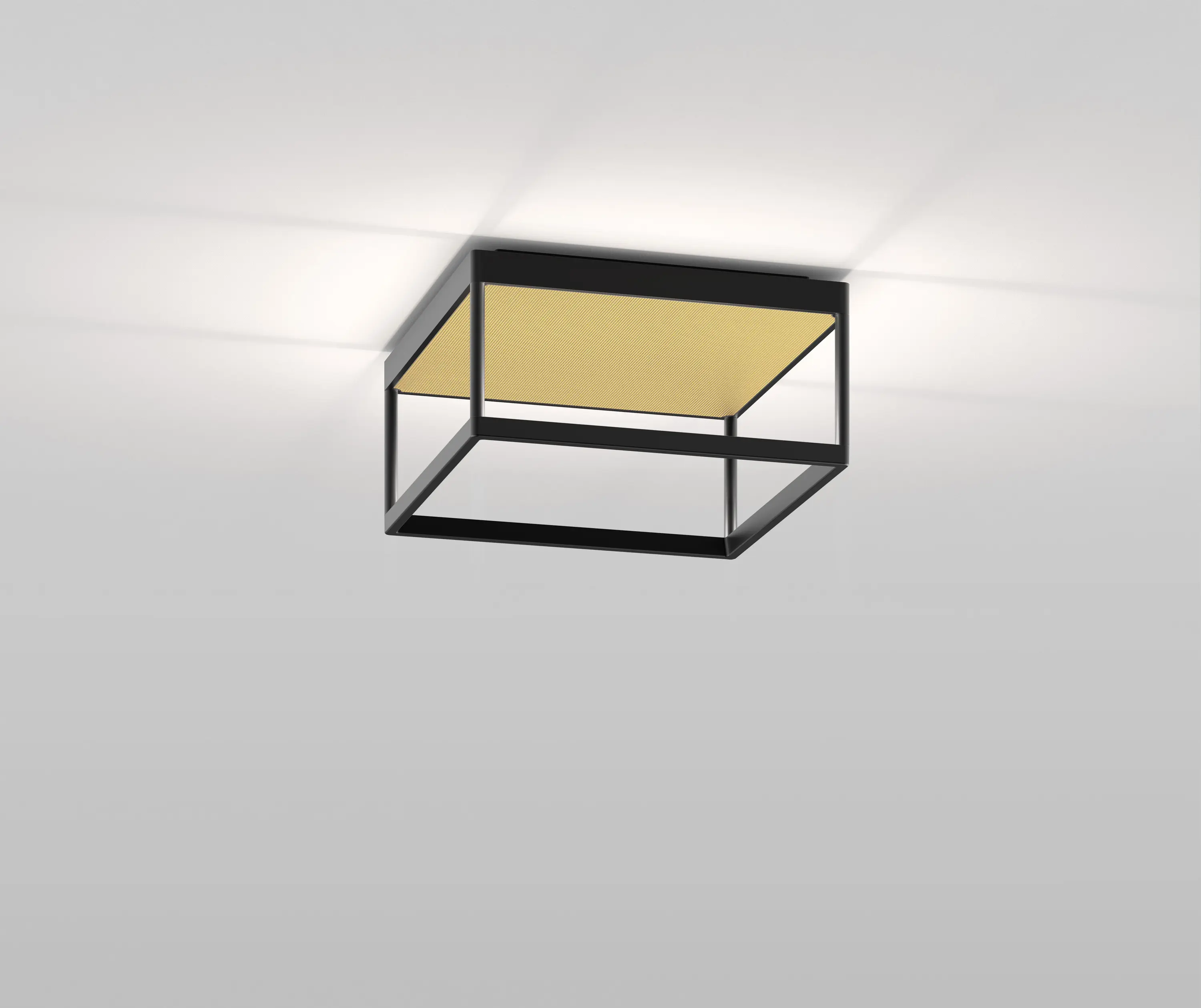 serien.lighting - REFLEX² M 150 black | pyramid structure gold