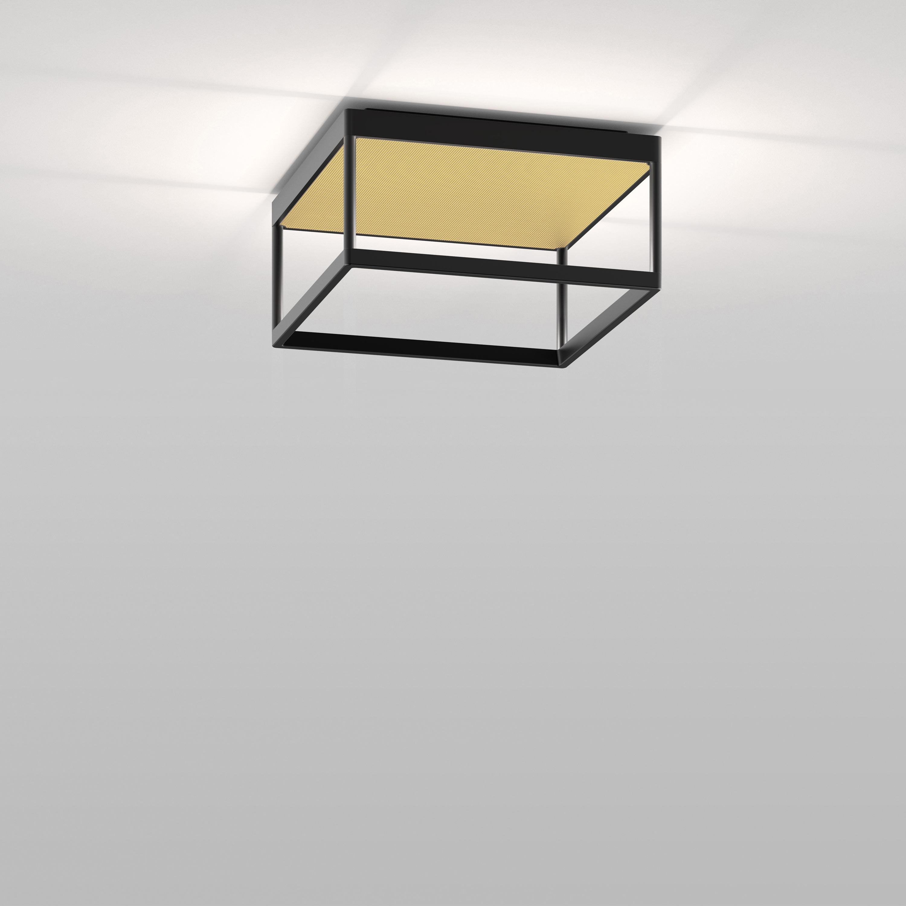 Display product REFLEX² M 150 black | pyramid structure gold from manufacturer serien.lighting