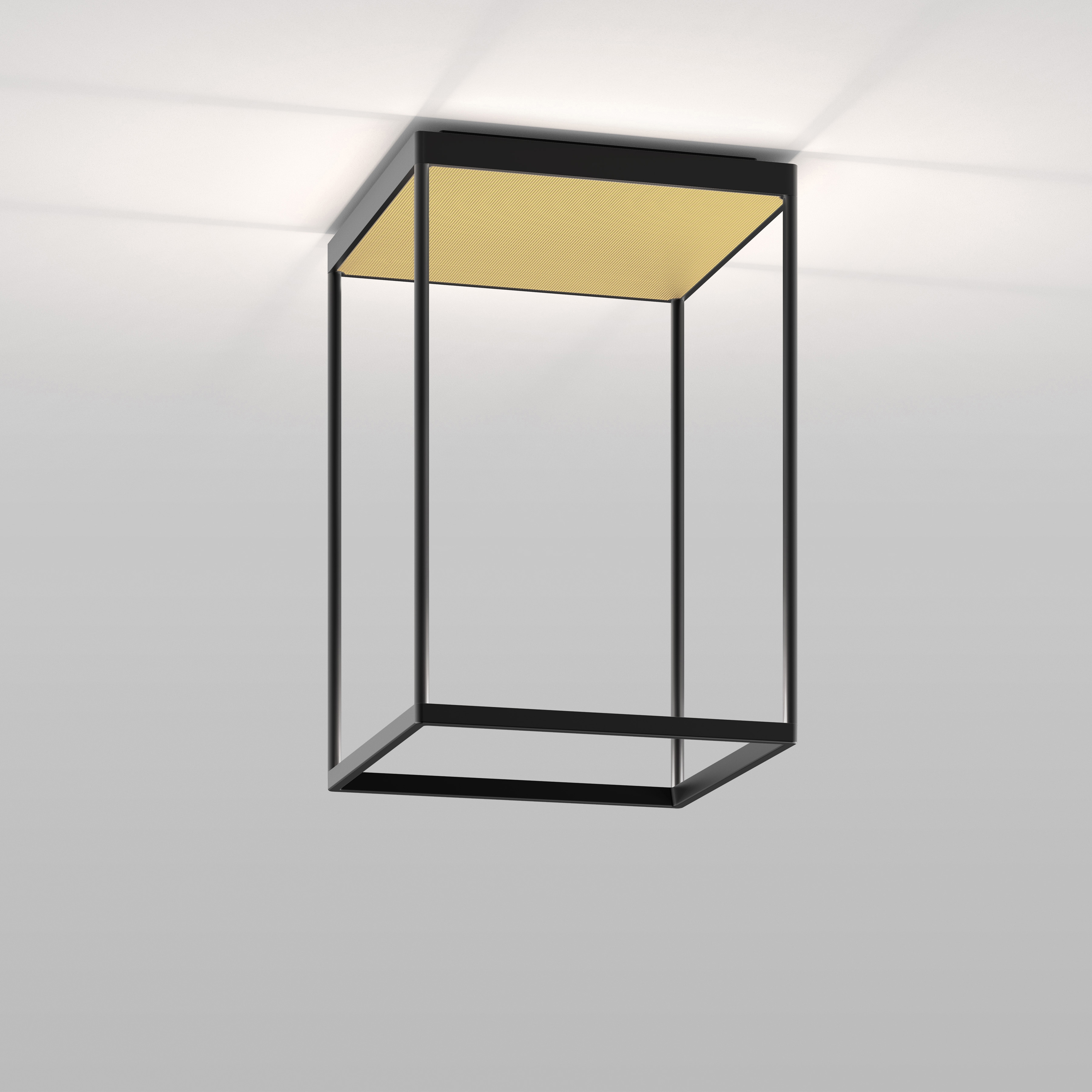 Display product REFLEX² M 450 black | pyramid structure gold from manufacturer serien.lighting
