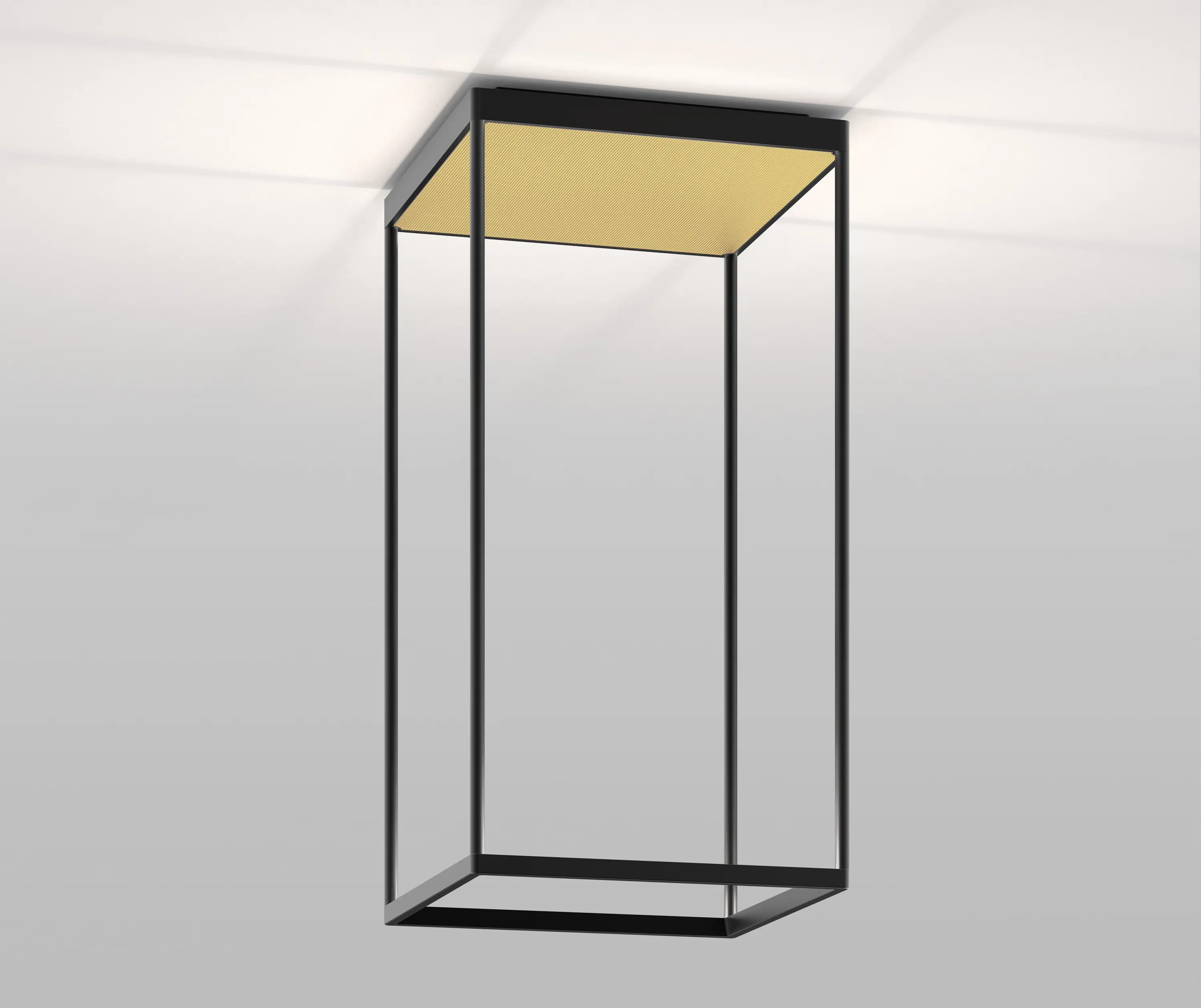 serien.lighting - REFLEX² M 600 schwarz | Pyramidenstruktur gold