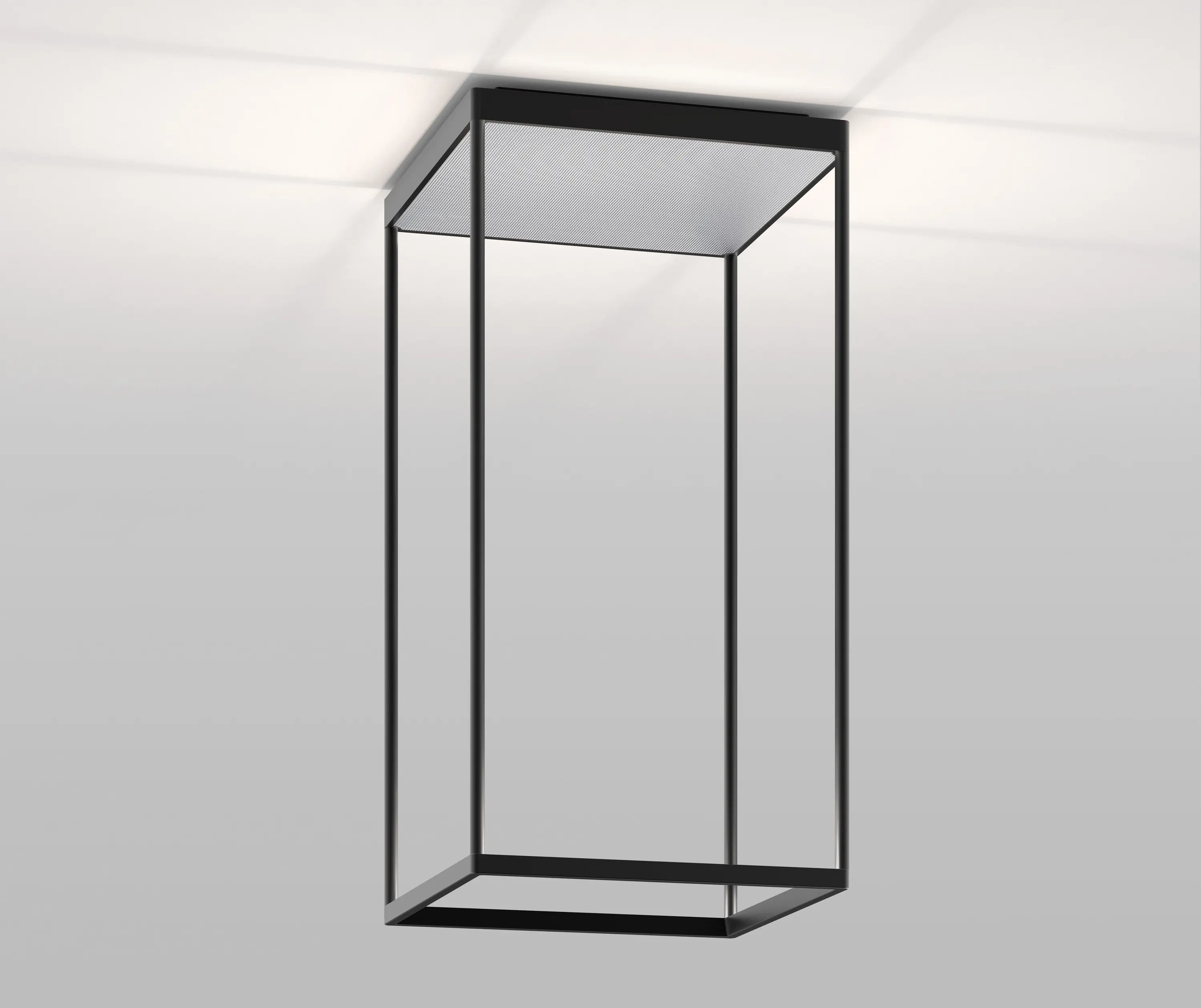 serien.lighting - REFLEX² M 600 black | pyramid structure silver