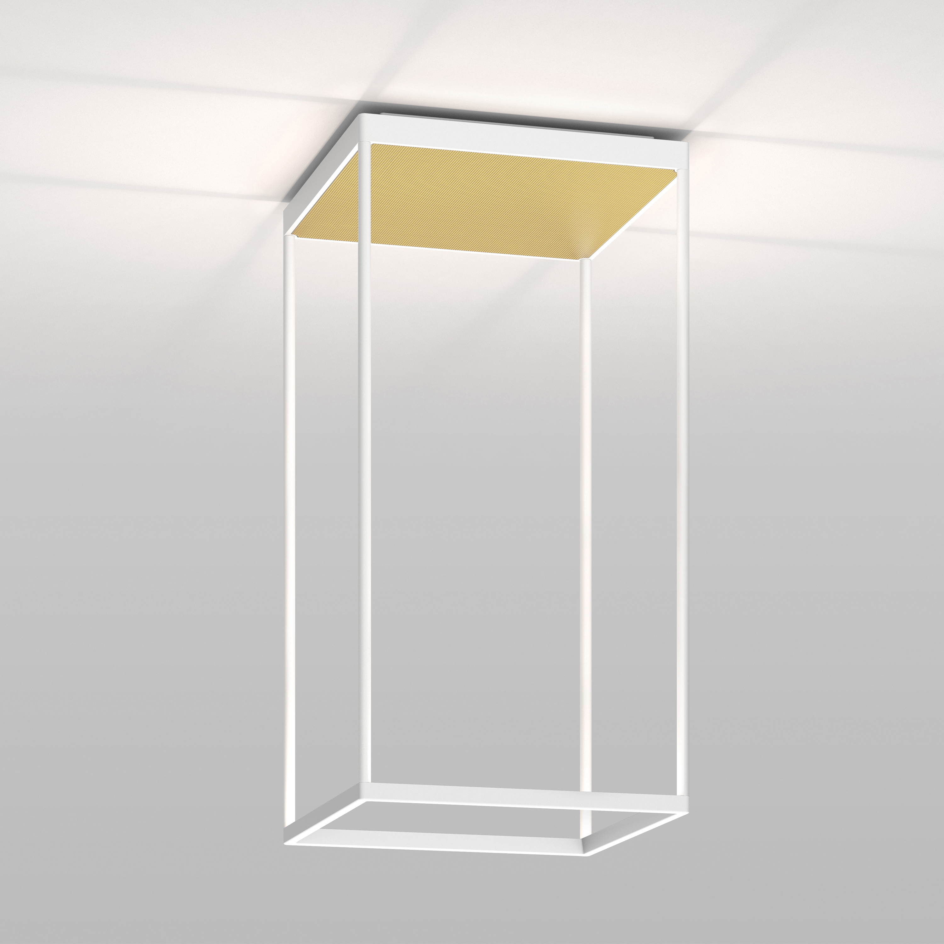 Display product REFLEX² M 600 white | pyramid structure gold from manufacturer serien.lighting