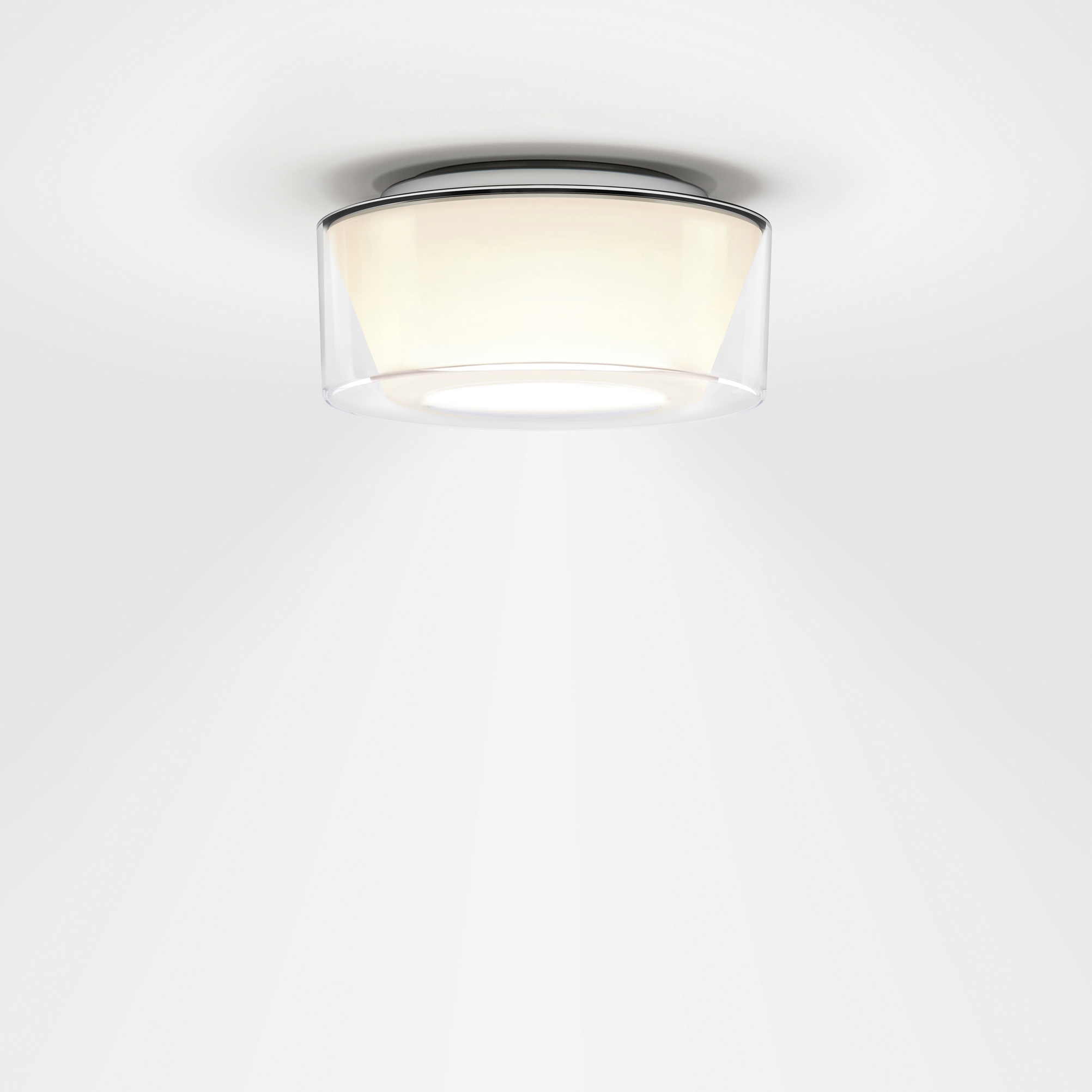 Afficher le produit CURLING Ceiling | shade acrylic glass, reflector conical opal du fabricant serien.lighting