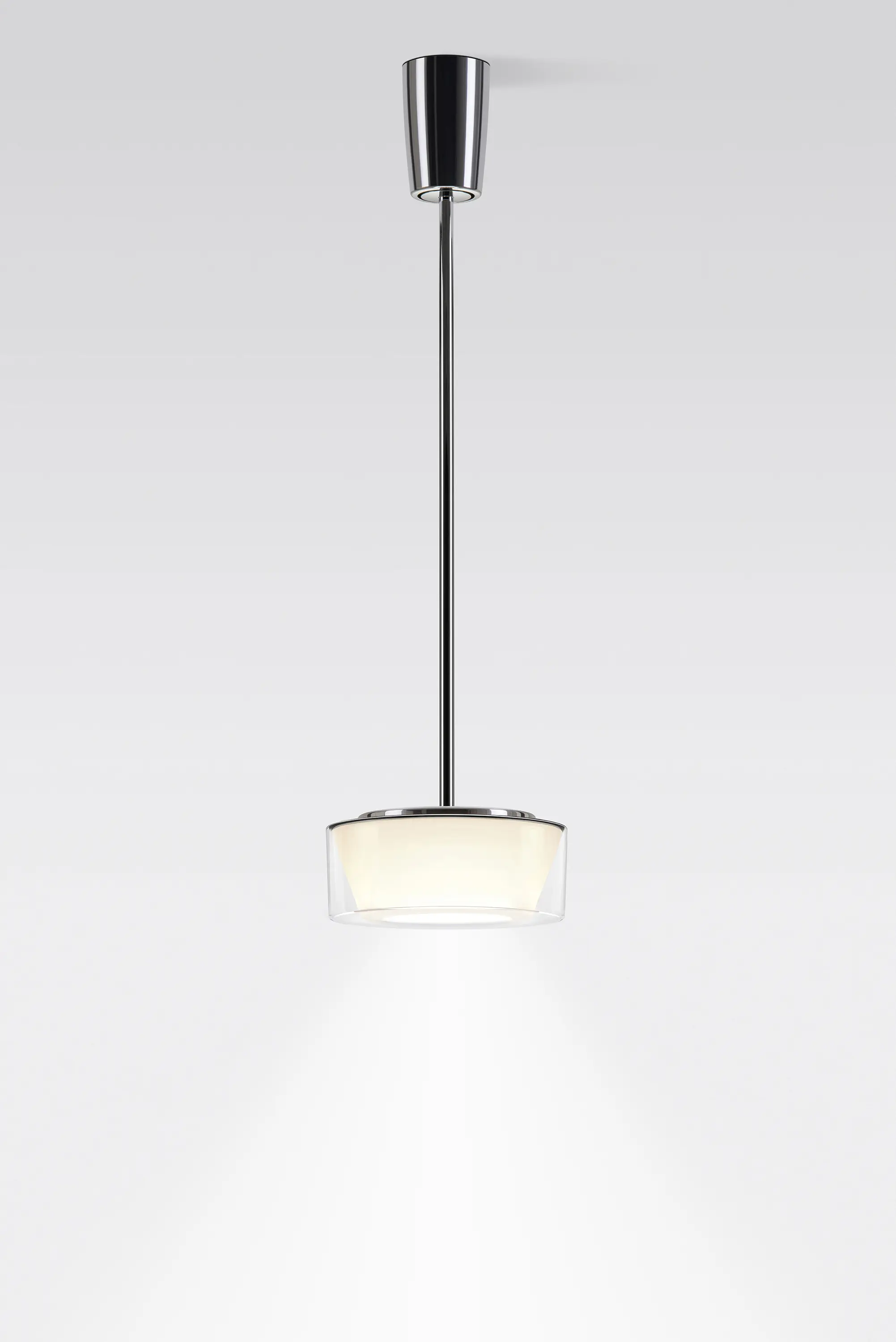serien.lighting - CURLING Suspension Tube | shade acrylic glass, reflector conical opal