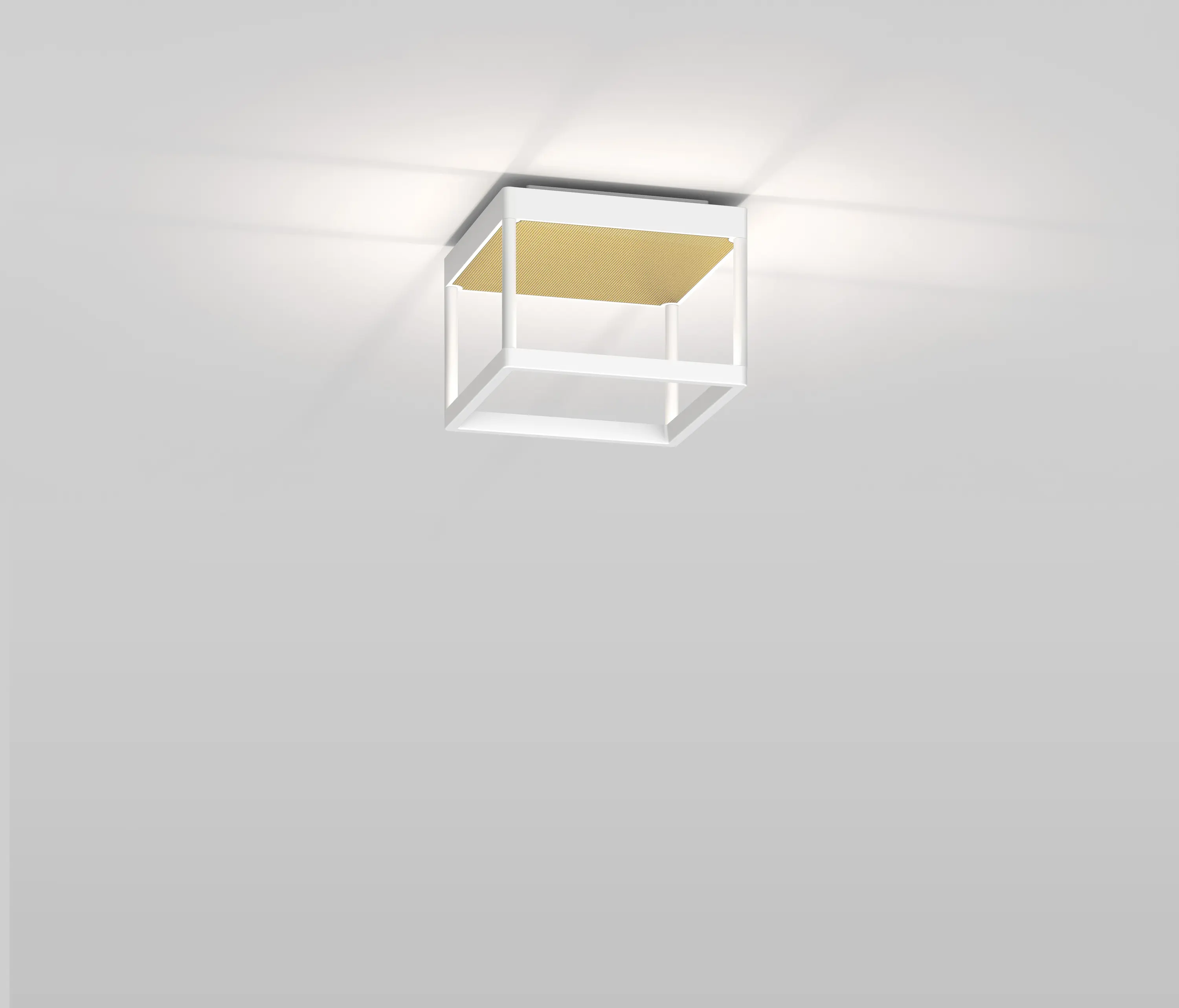 serien.lighting - REFLEX² S 150 white | pyramid structure gold