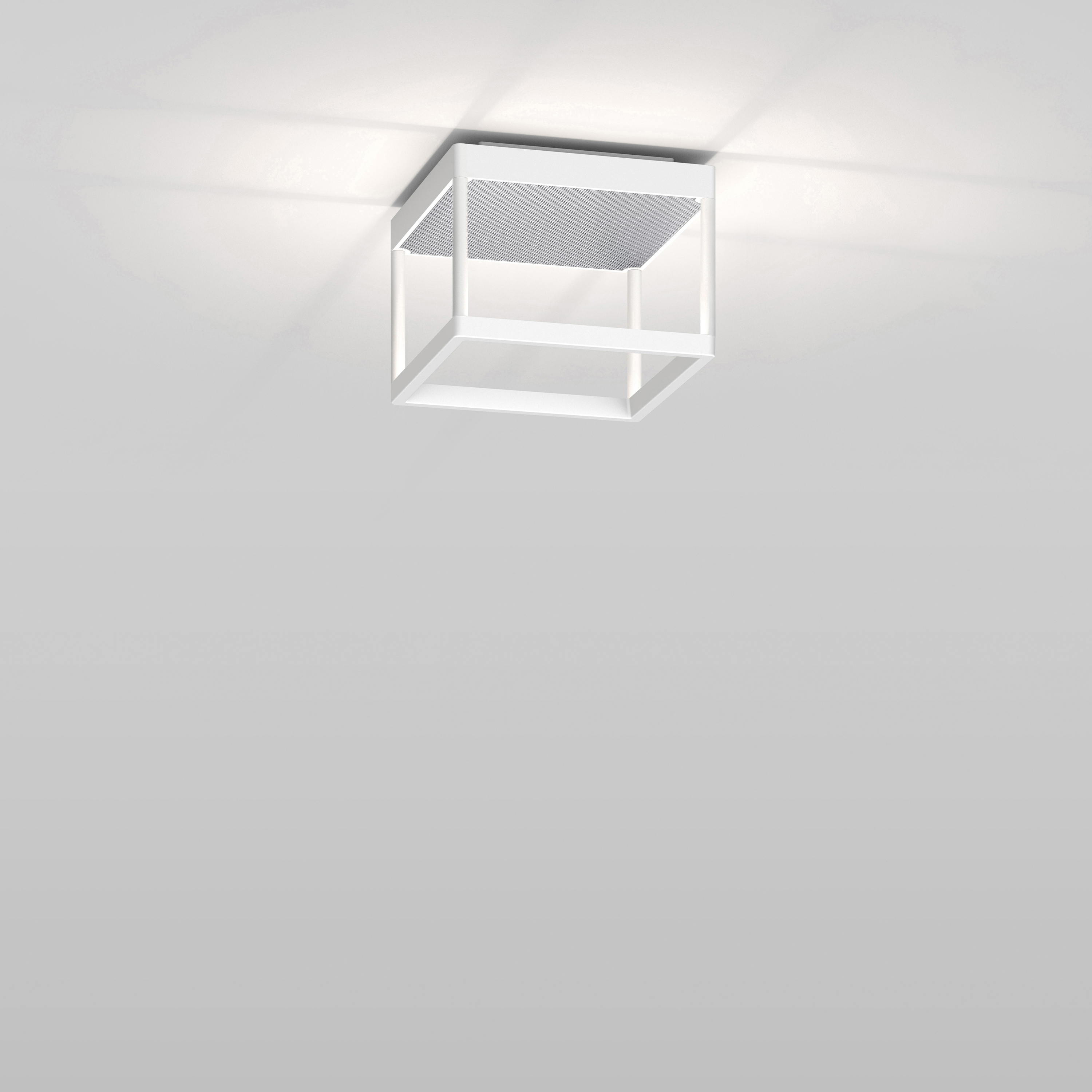 Display product REFLEX² S 150 white | pyramid structure silver from manufacturer serien.lighting