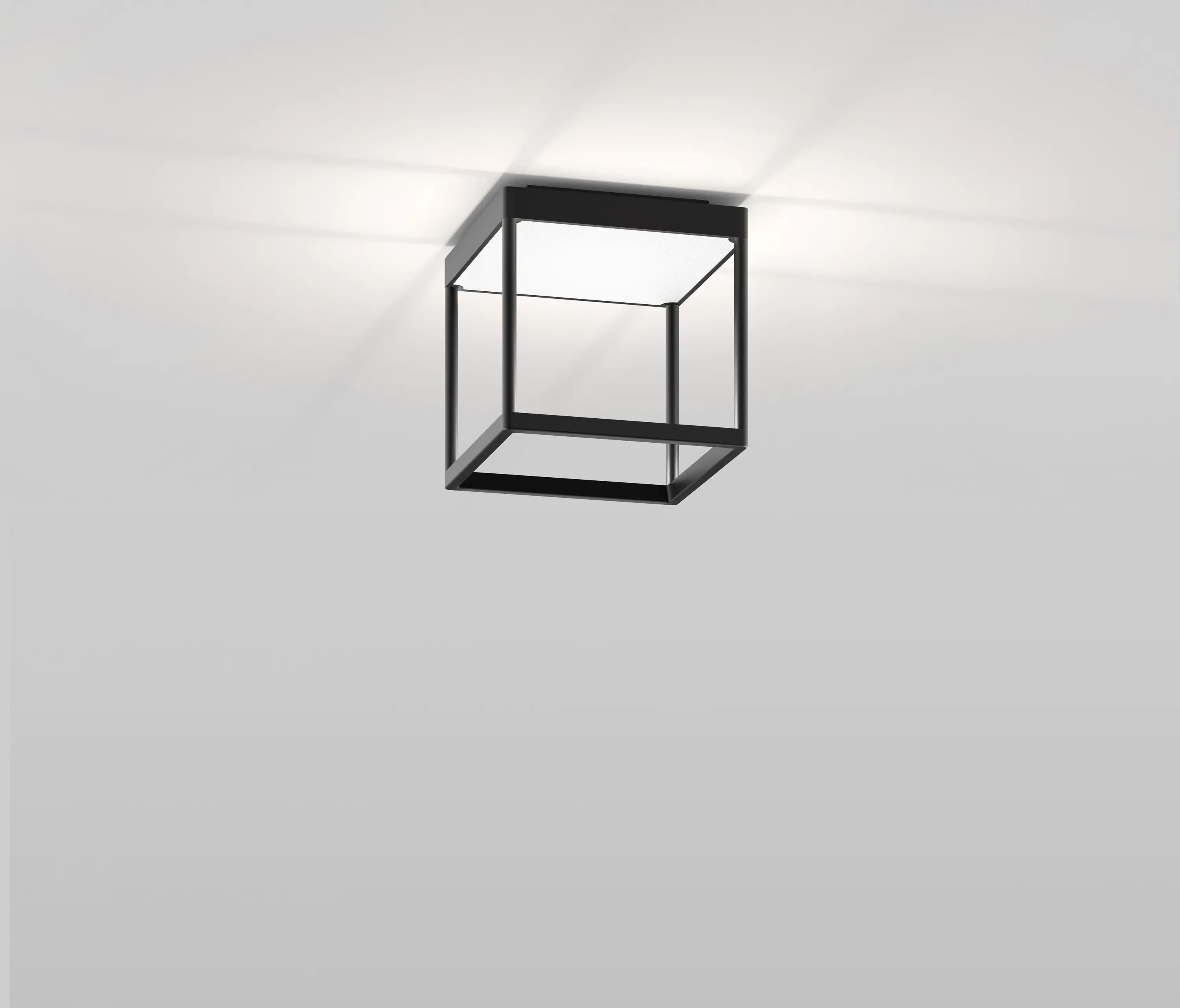 serien.lighting - REFLEX² S 200 black | pyramid structure white