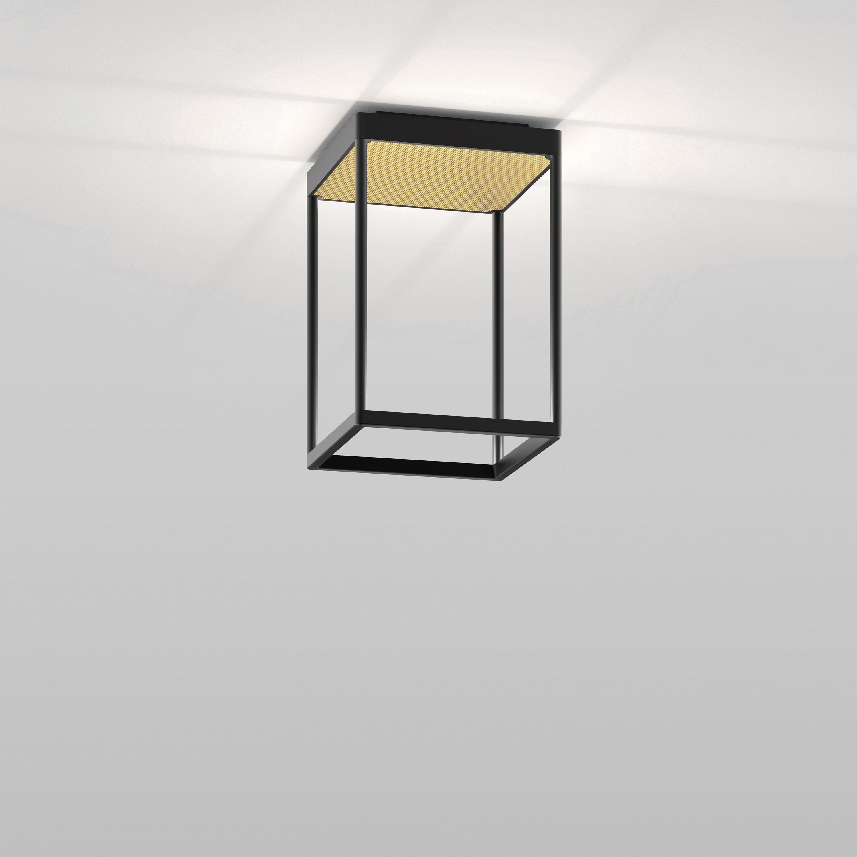 Display product REFLEX² S 300 black | pyramid structure gold from manufacturer serien.lighting