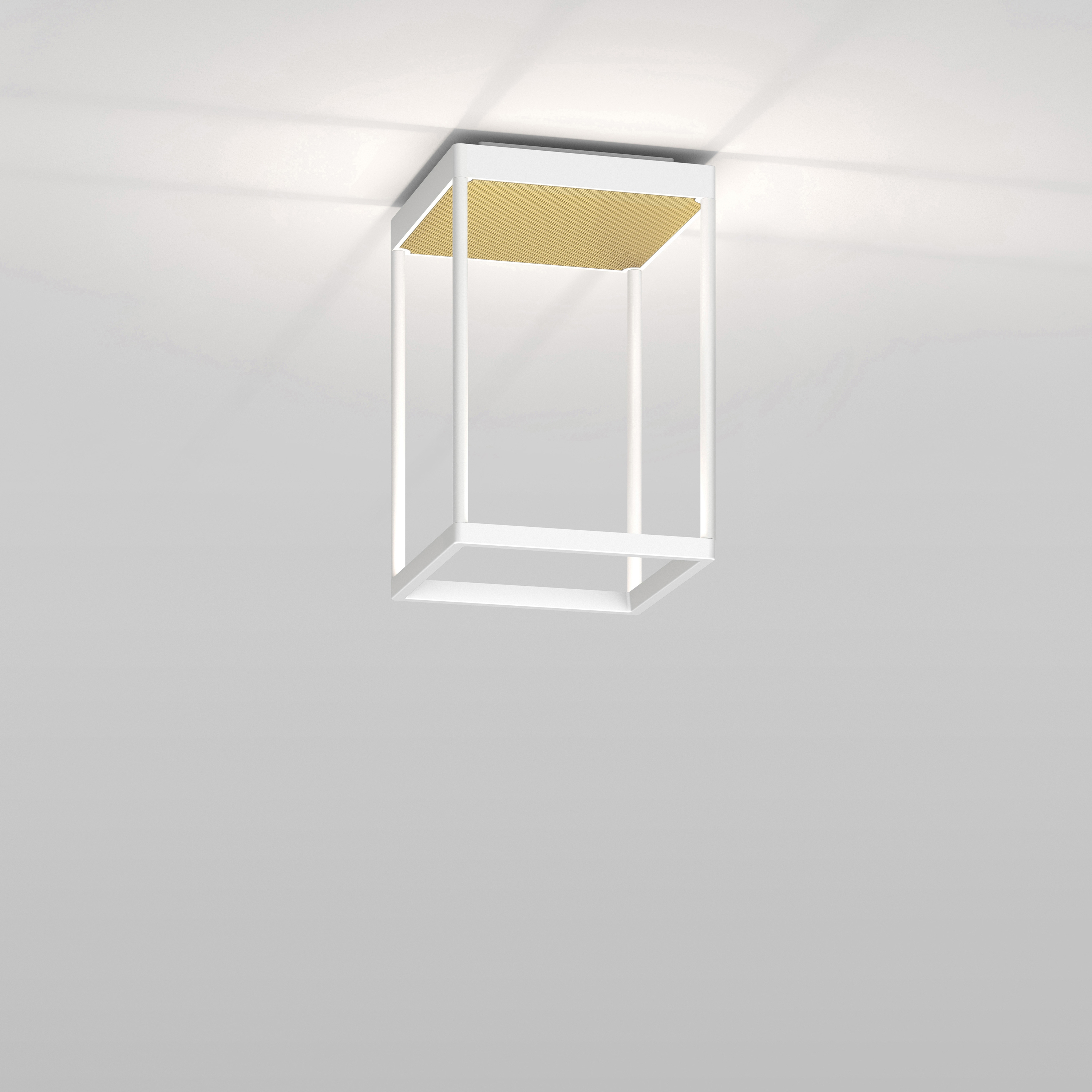 Display product REFLEX² S 300 white | pyramid structure gold from manufacturer serien.lighting