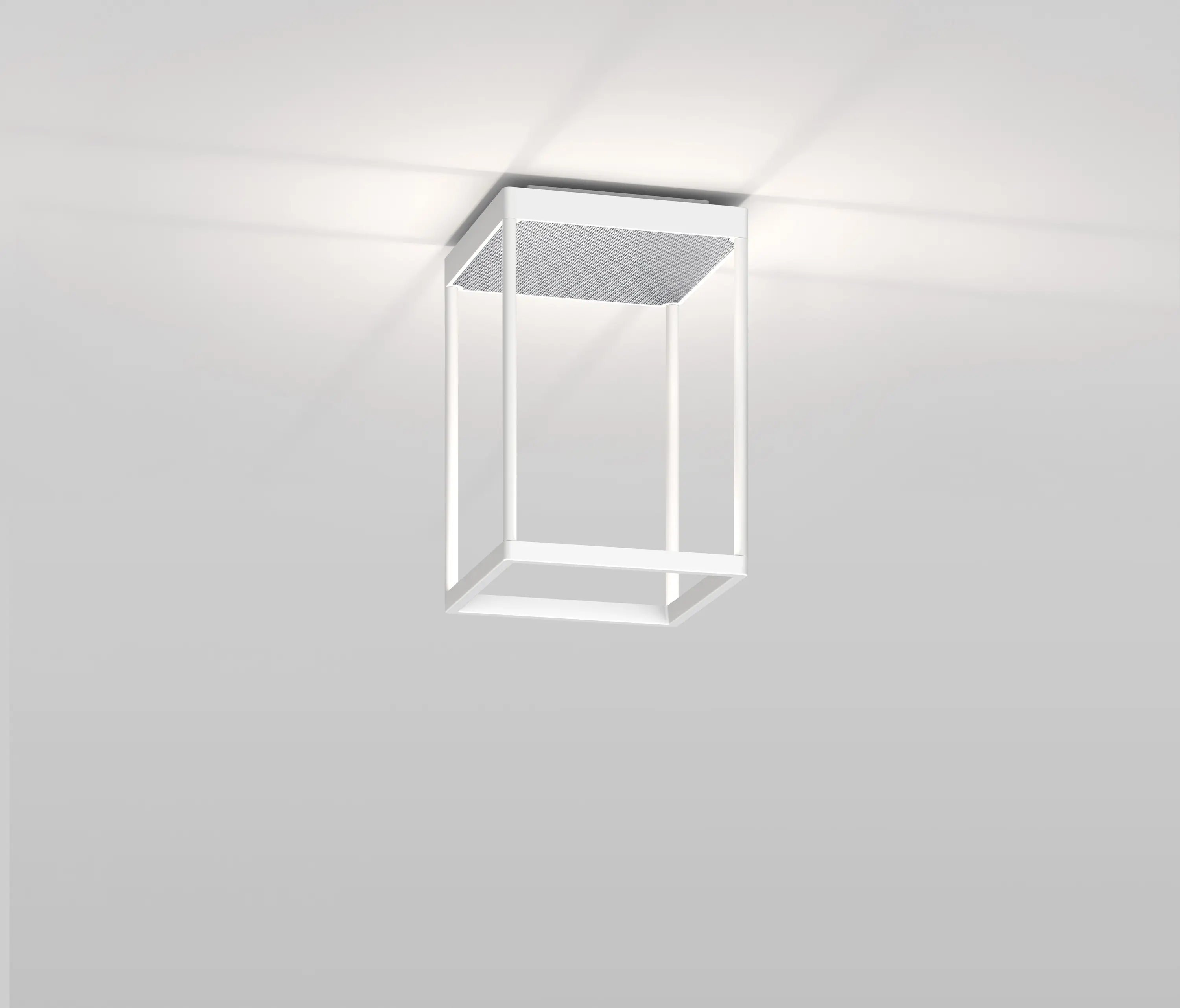 serien.lighting - REFLEX² S 300 white | pyramid structure silver