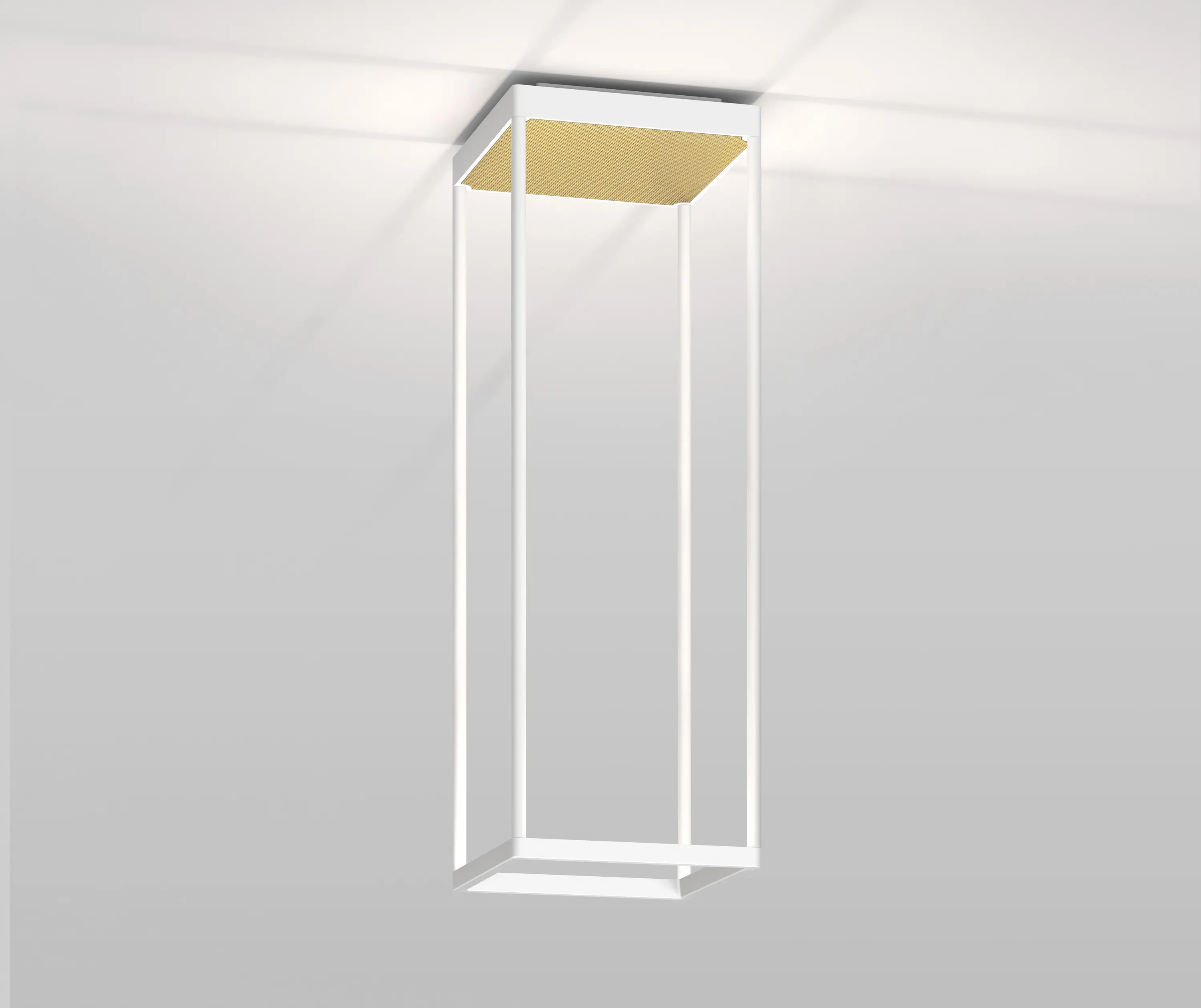 serien.lighting - REFLEX² S 600 white | pyramid structure gold