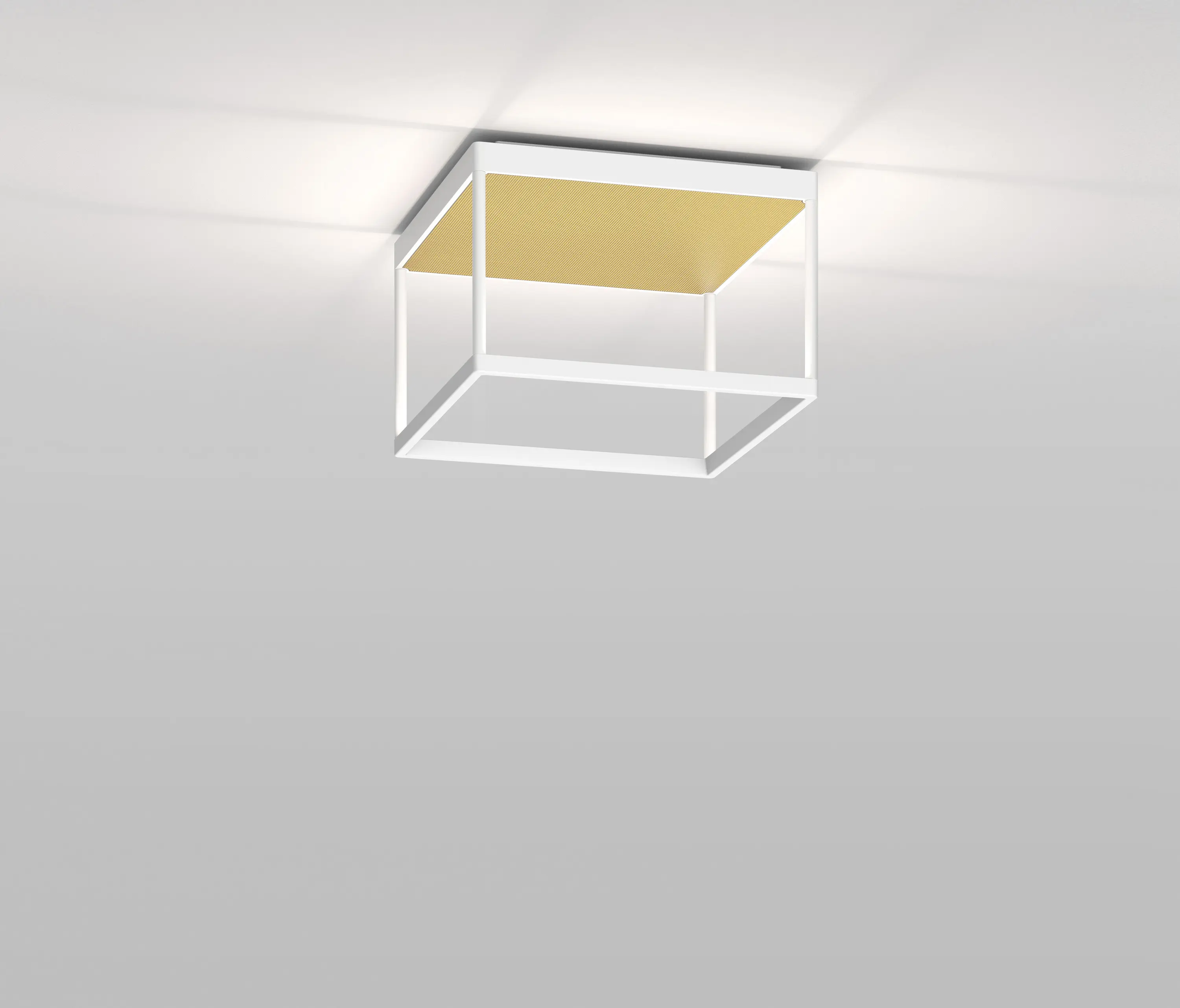 serien.lighting - REFLEX² M 200 white | pyramid structure gold