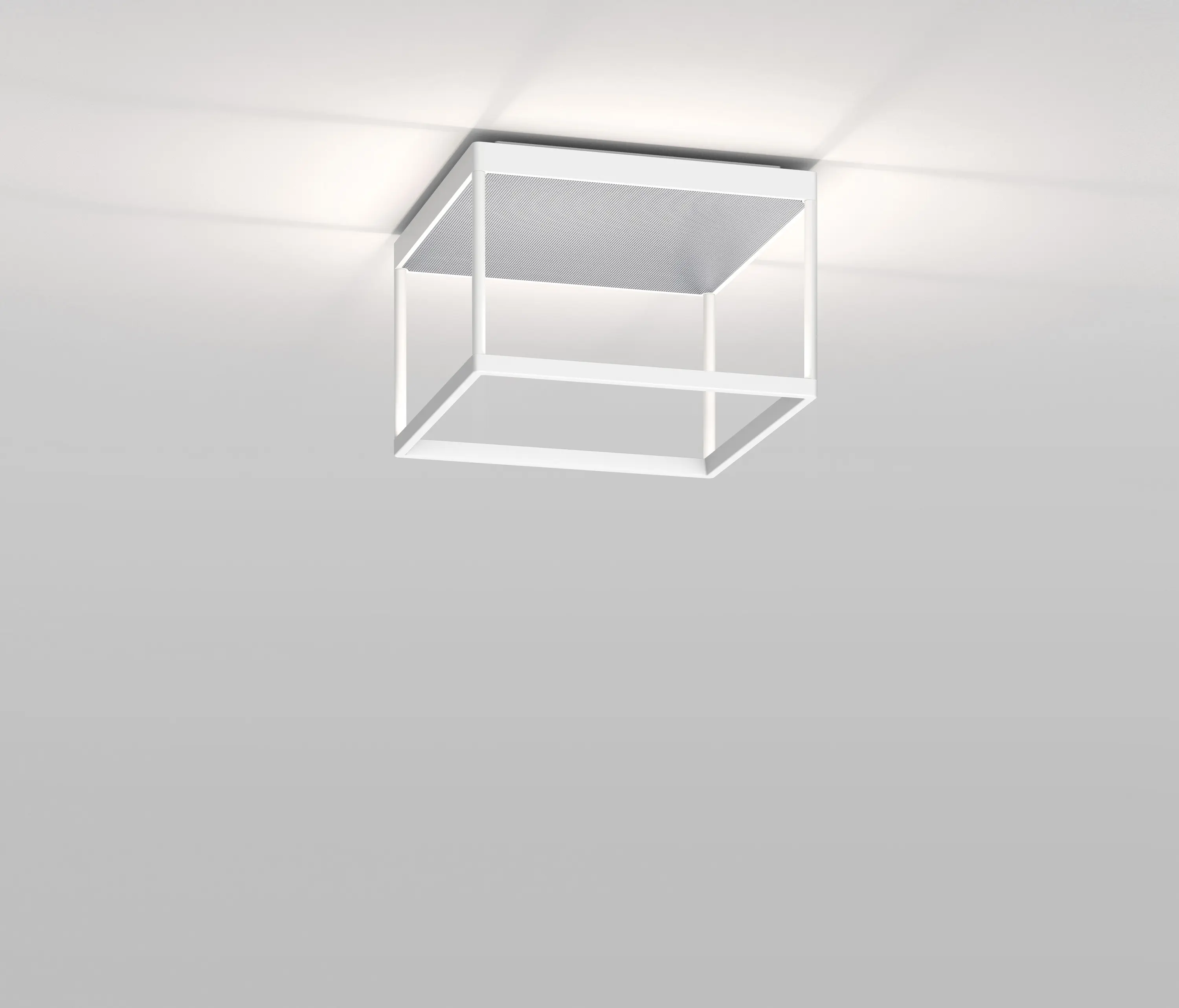 serien.lighting - REFLEX² M 200 white | pyramid structure silver