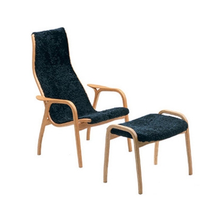 Display product Lamino easy chair with footstool from manufacturer Swedese