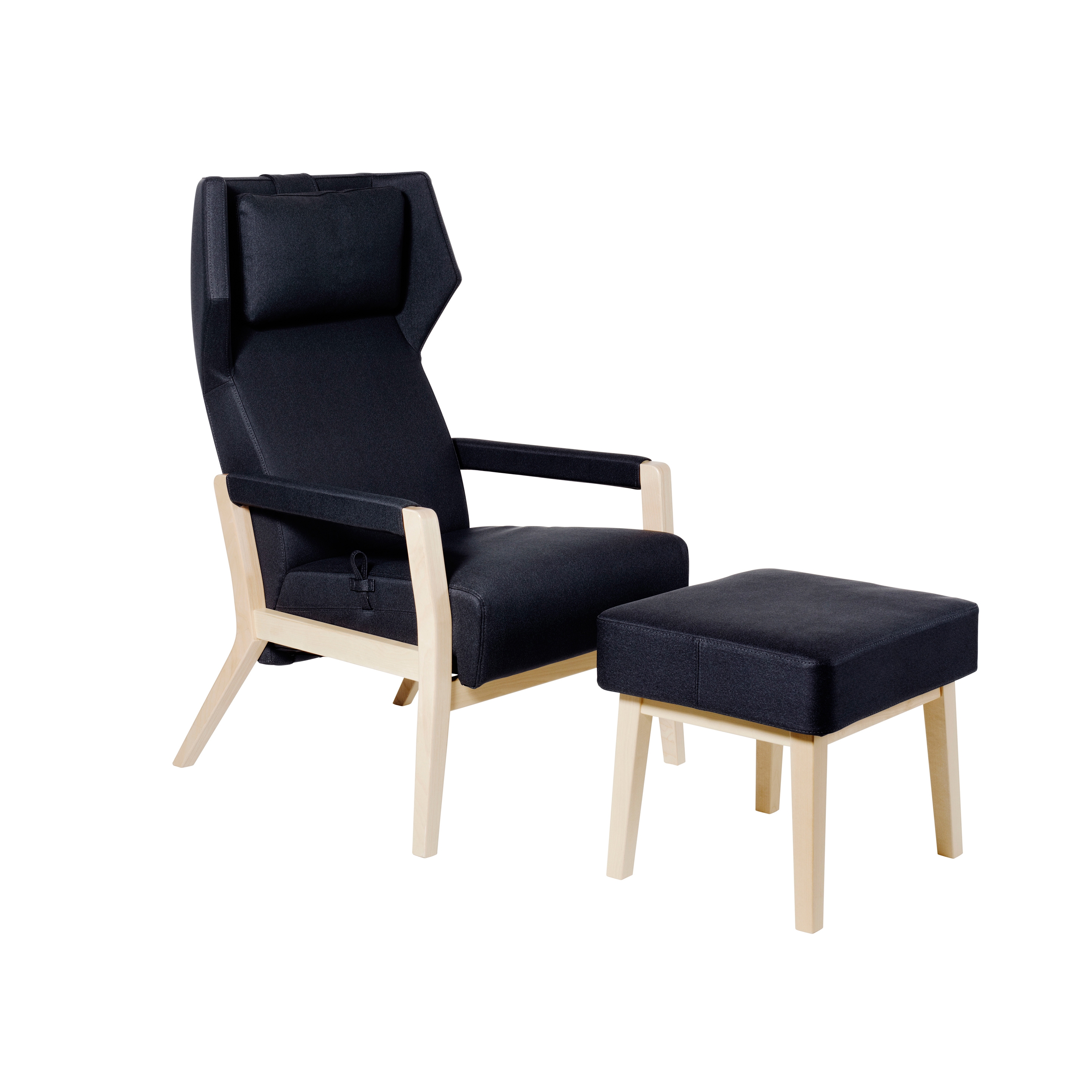Vertoon produk Select Wood easy chair with footstool van vervaardiger Swedese