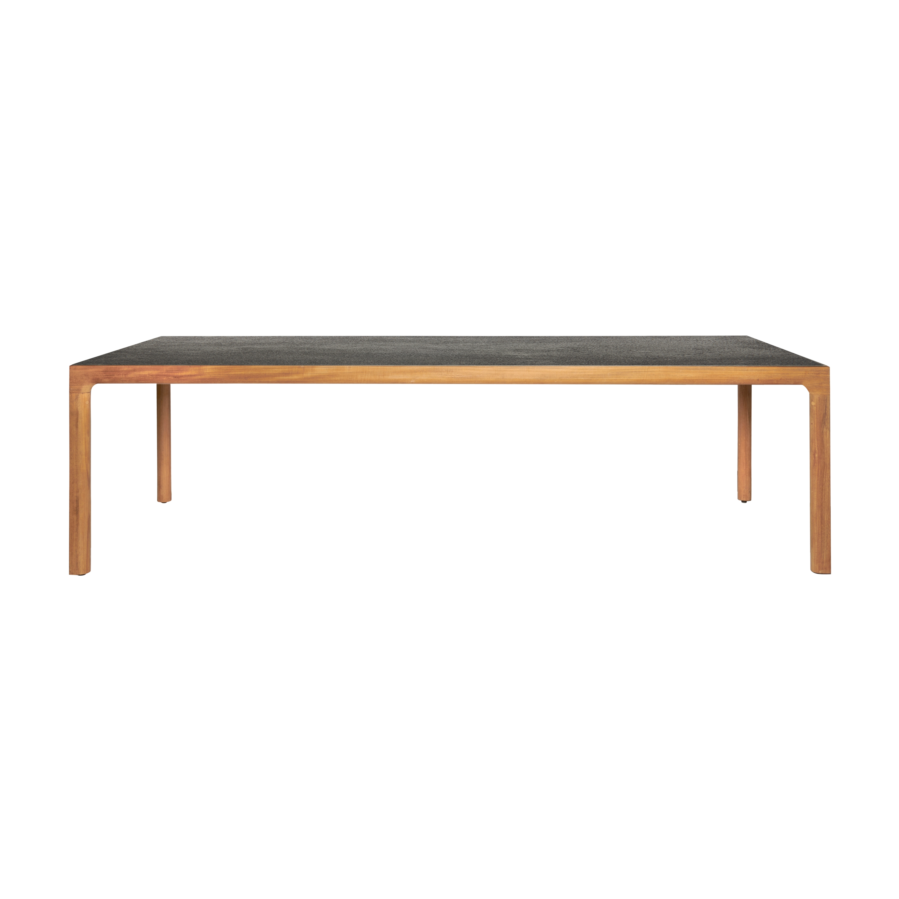 Display product Illum teak dining table with piombo top from manufacturer Tribù