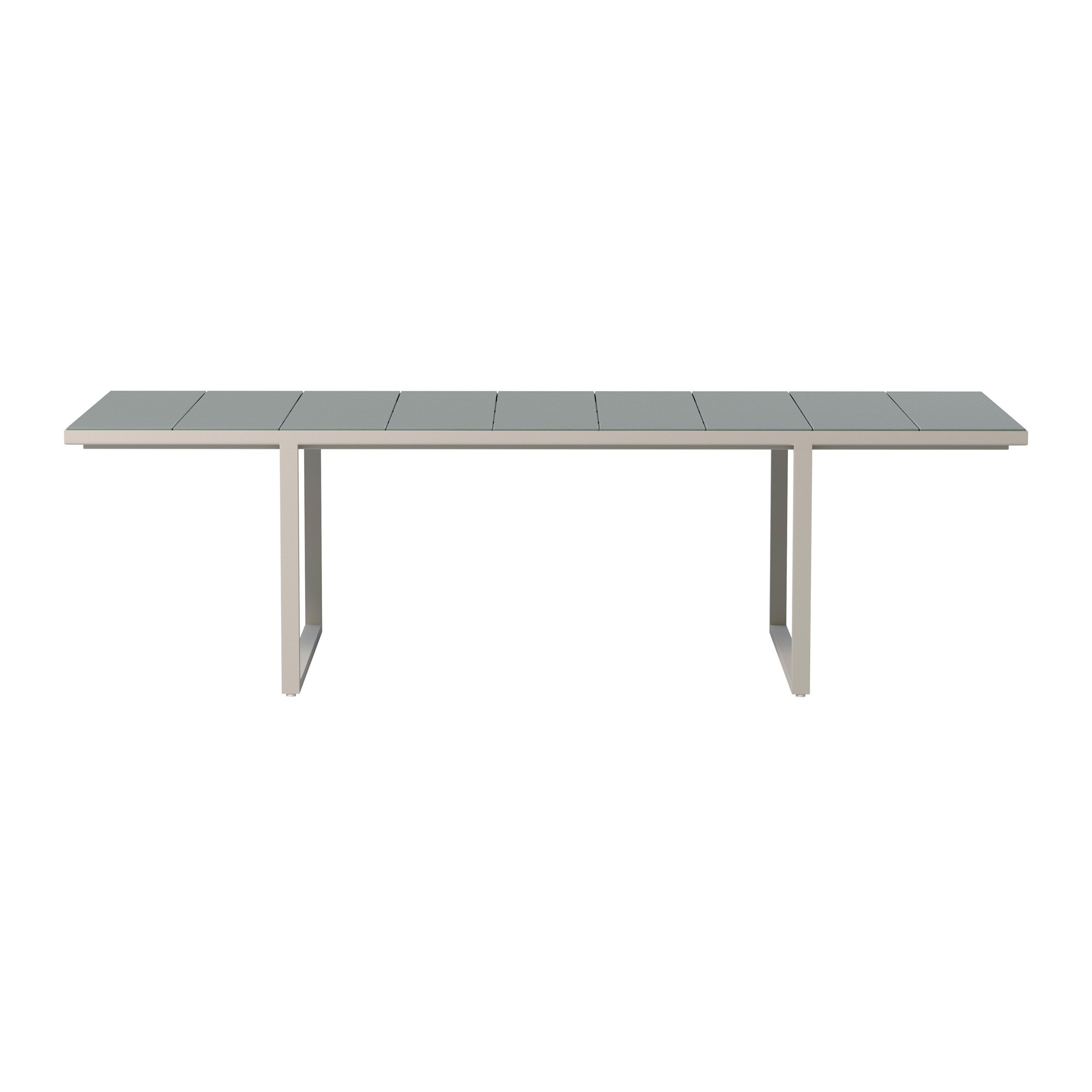 Display product Nox Dining Table - 264 cm - Linen frame, Moss glazed lava stone from manufacturer Tribù