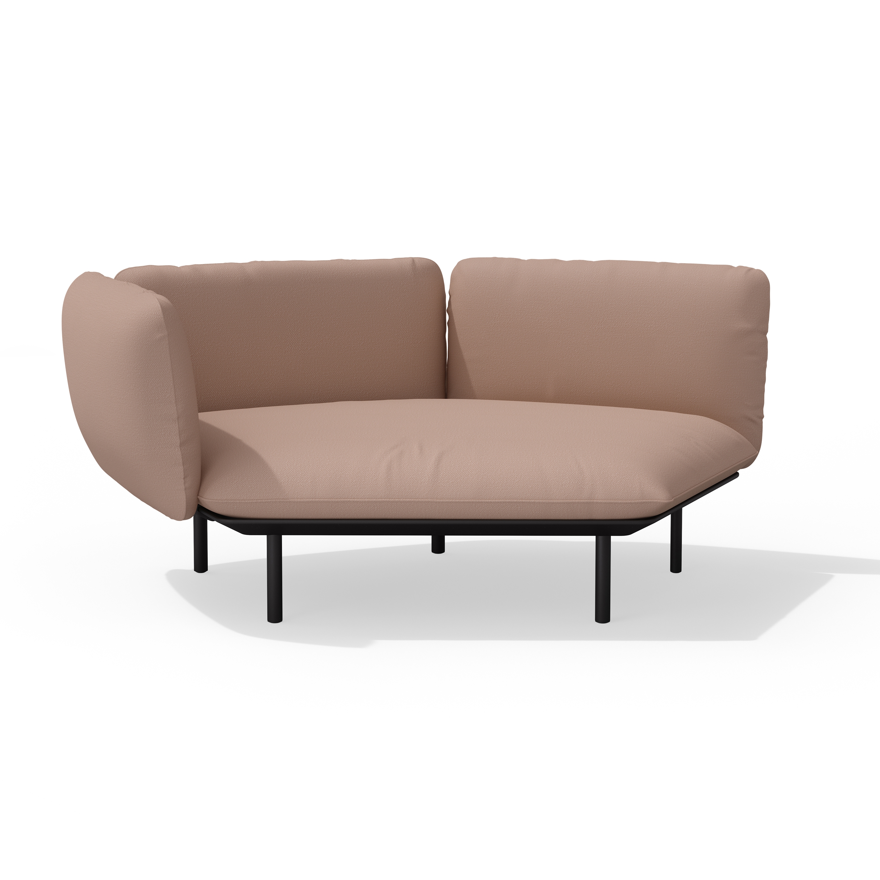 Afficher le produit Canapé Senja module double d'angle organique - accoudoir d'angle droit haut du fabricant Tribù