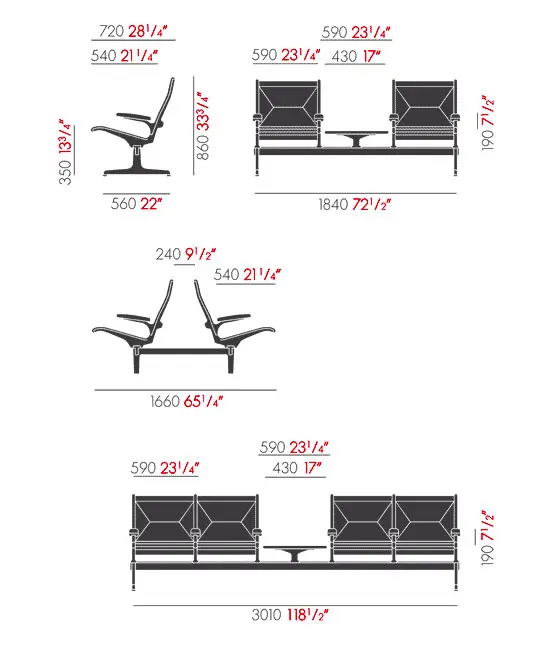 Vitra - Eames Tandem Seating