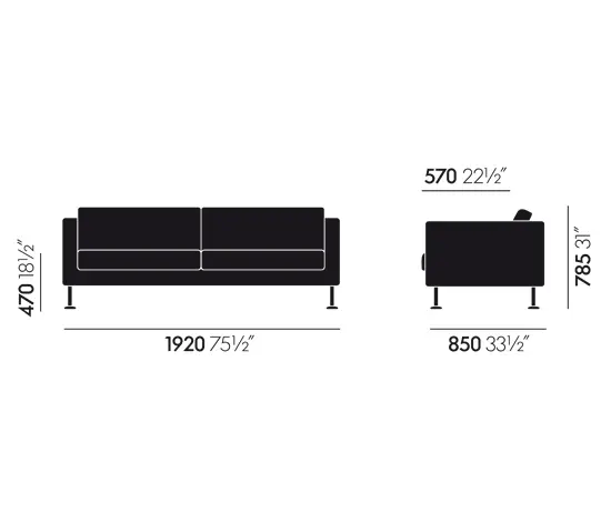 Vitra - Park Sofa Two-Seater